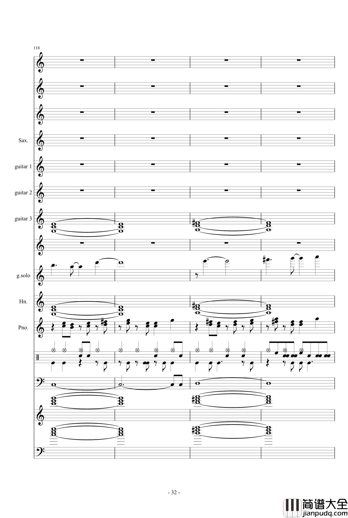 数码宝贝主题钢琴谱曲_总谱