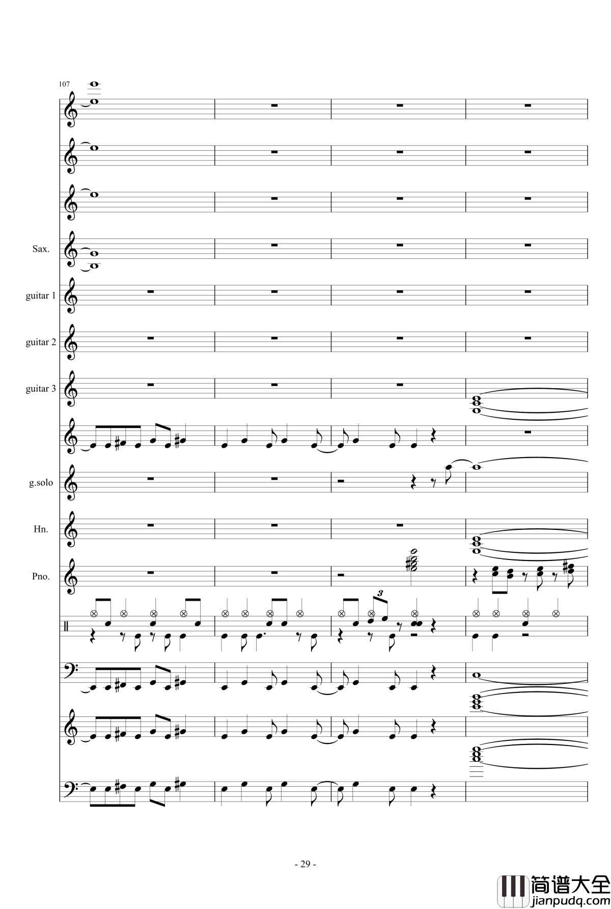 数码宝贝主题钢琴谱曲_总谱