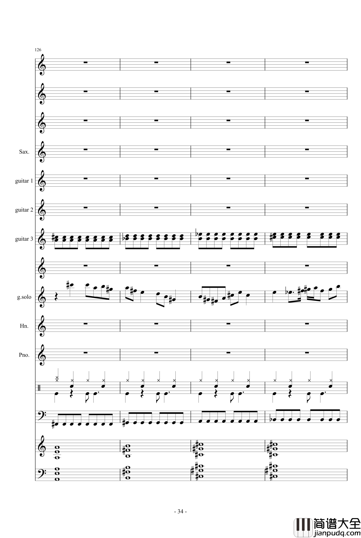 数码宝贝主题钢琴谱曲_总谱