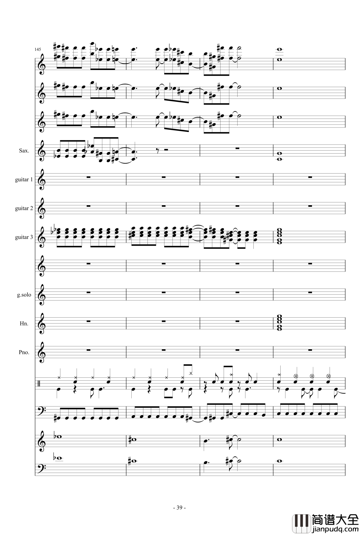 数码宝贝主题钢琴谱曲_总谱