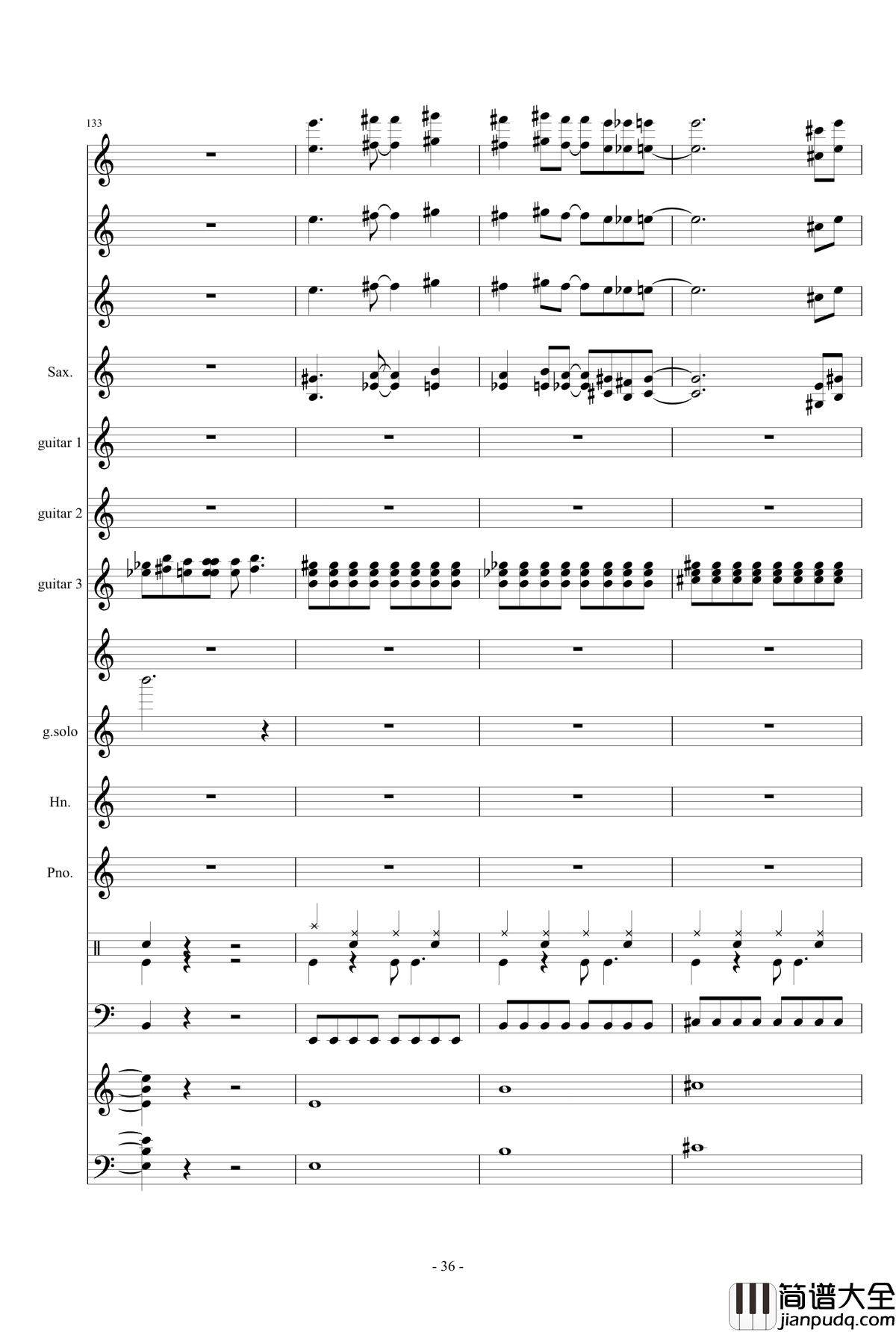 数码宝贝主题钢琴谱曲_总谱