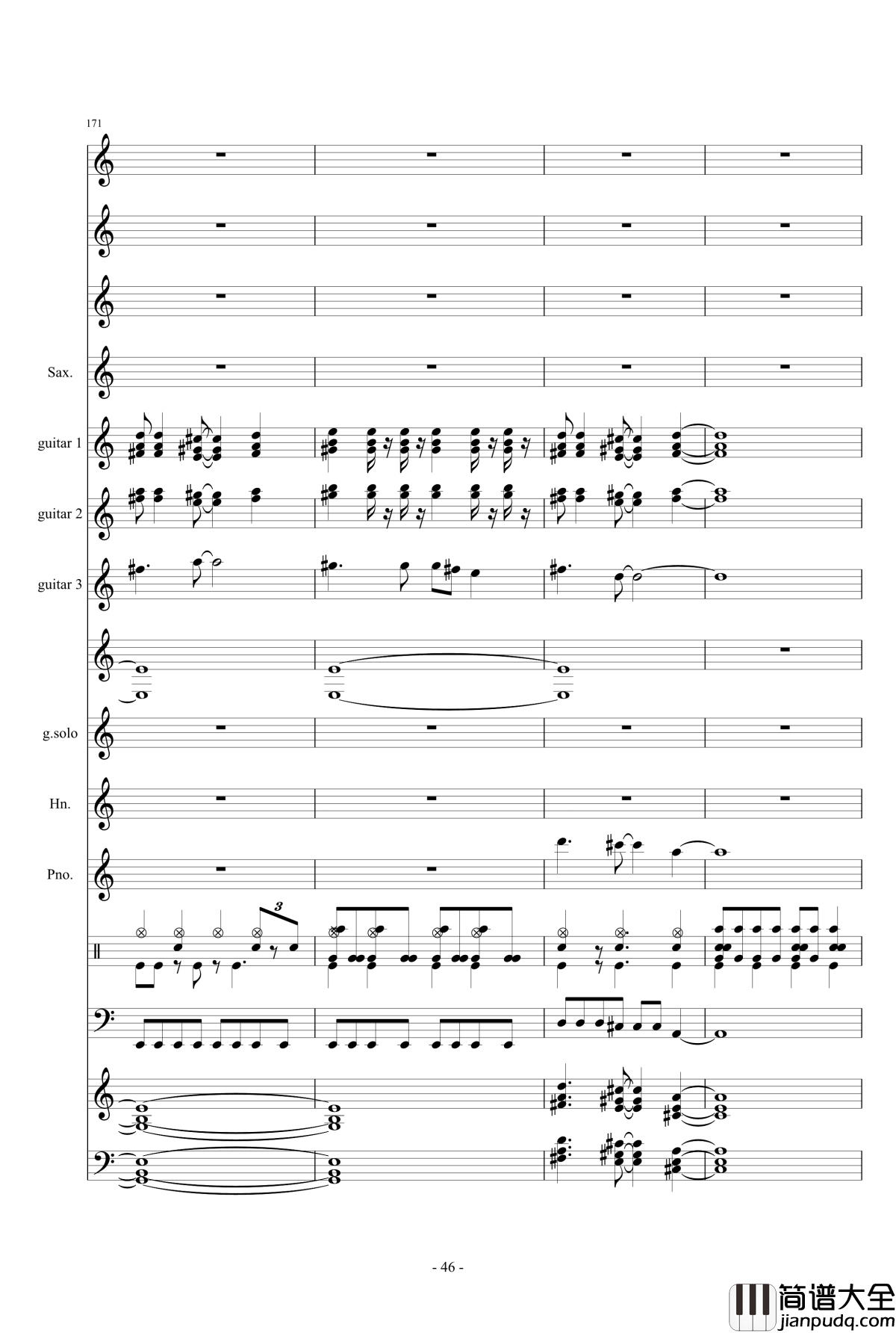 数码宝贝主题钢琴谱曲_总谱