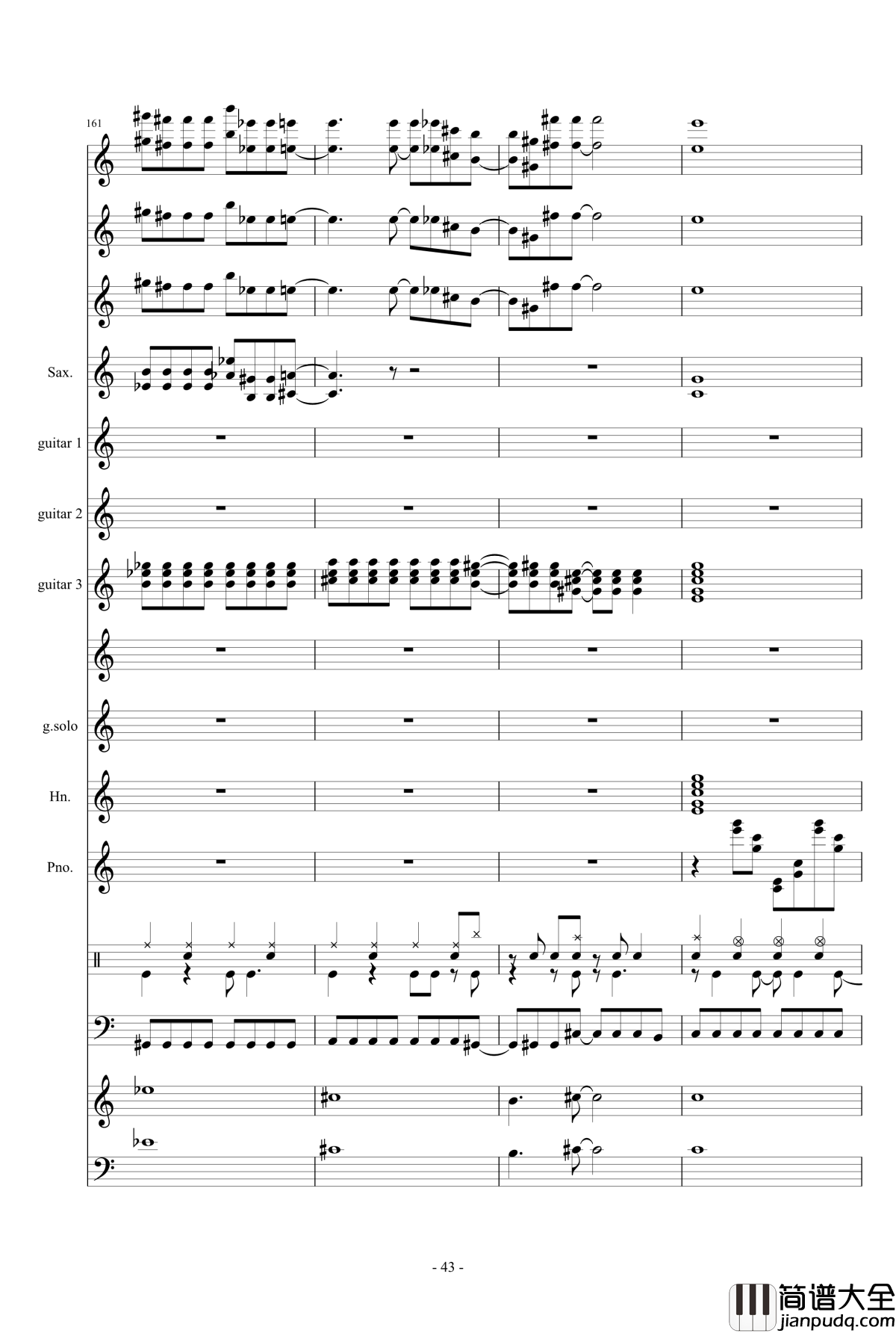 数码宝贝主题钢琴谱曲_总谱