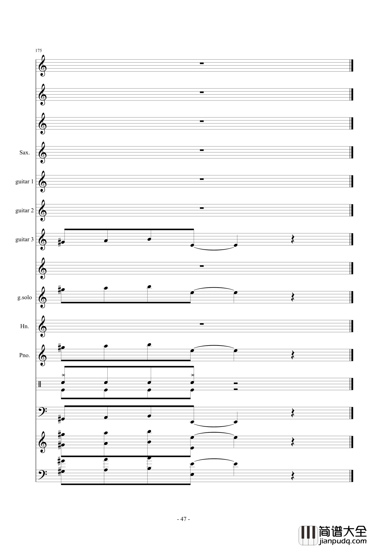 数码宝贝主题钢琴谱曲_总谱