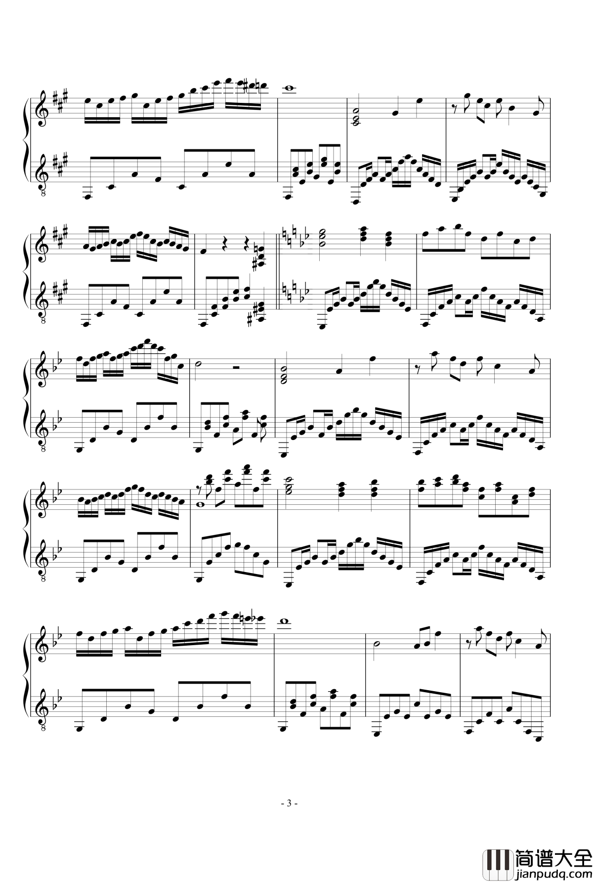 月语风铃钢琴谱_八云轨