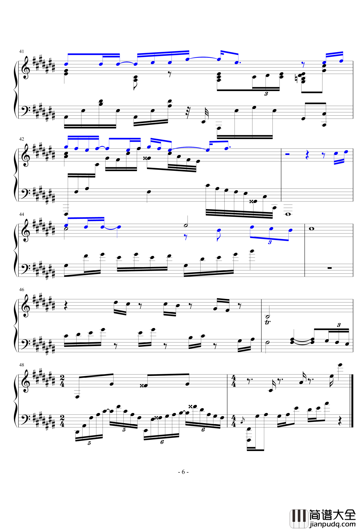 微光钢琴谱_华晨宇