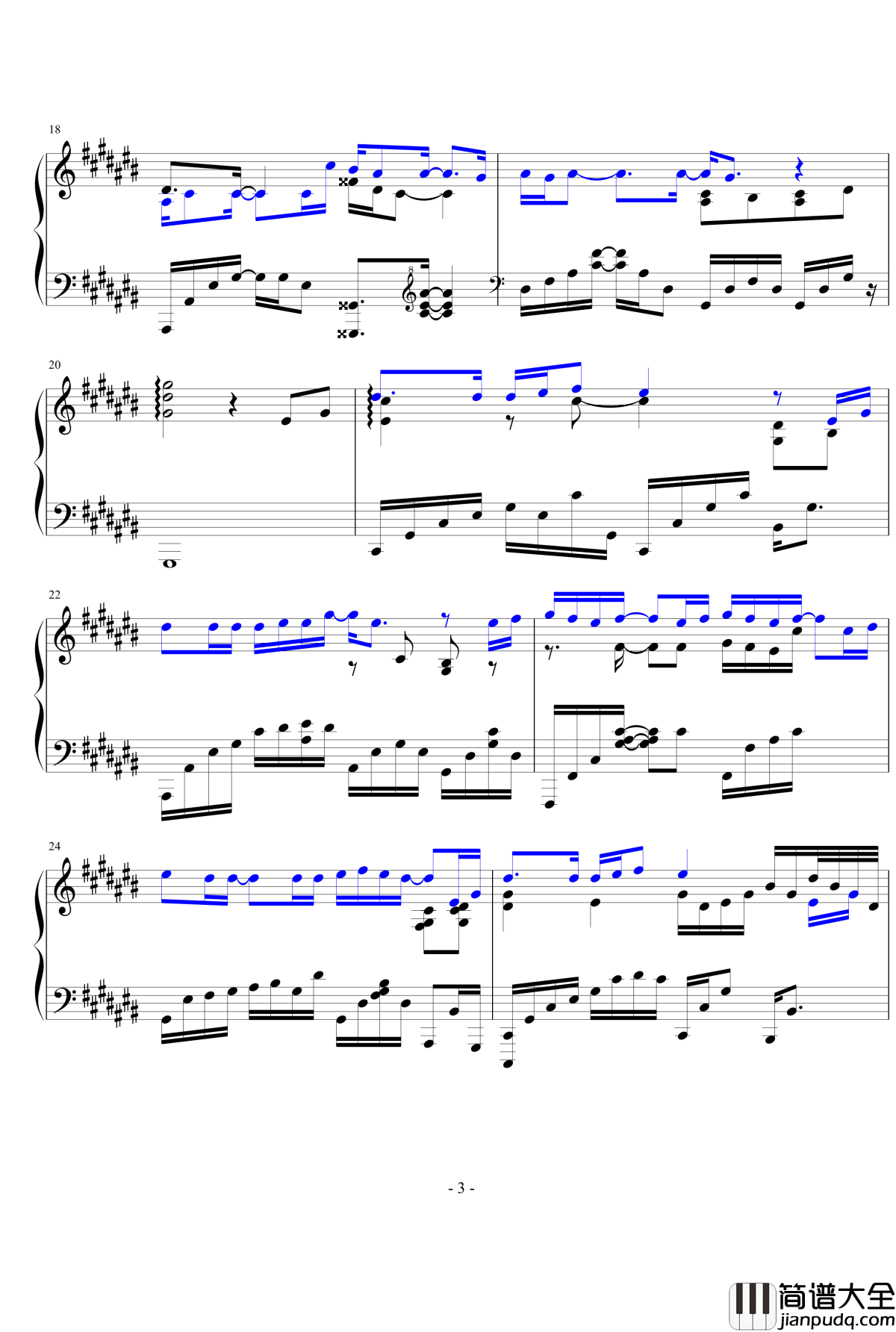 微光钢琴谱_华晨宇