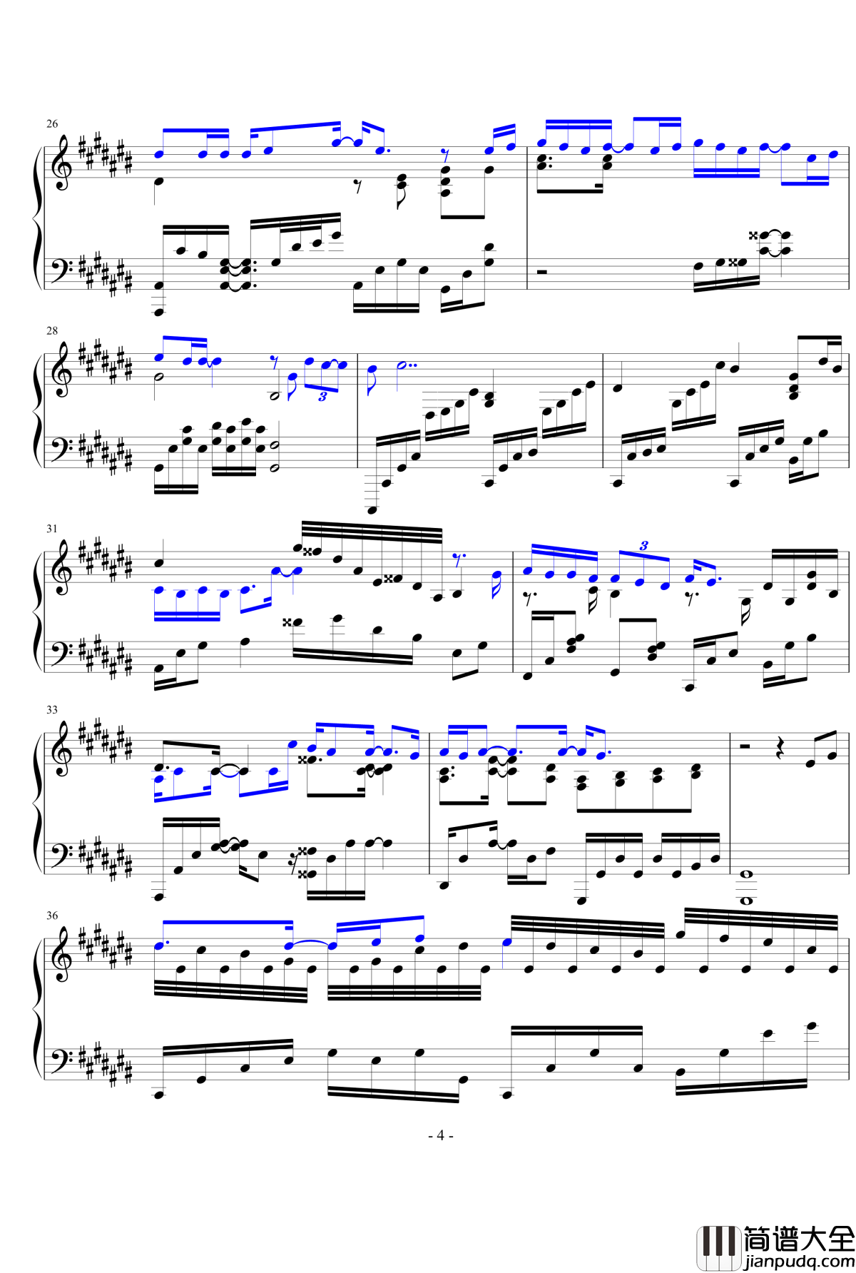 微光钢琴谱_华晨宇