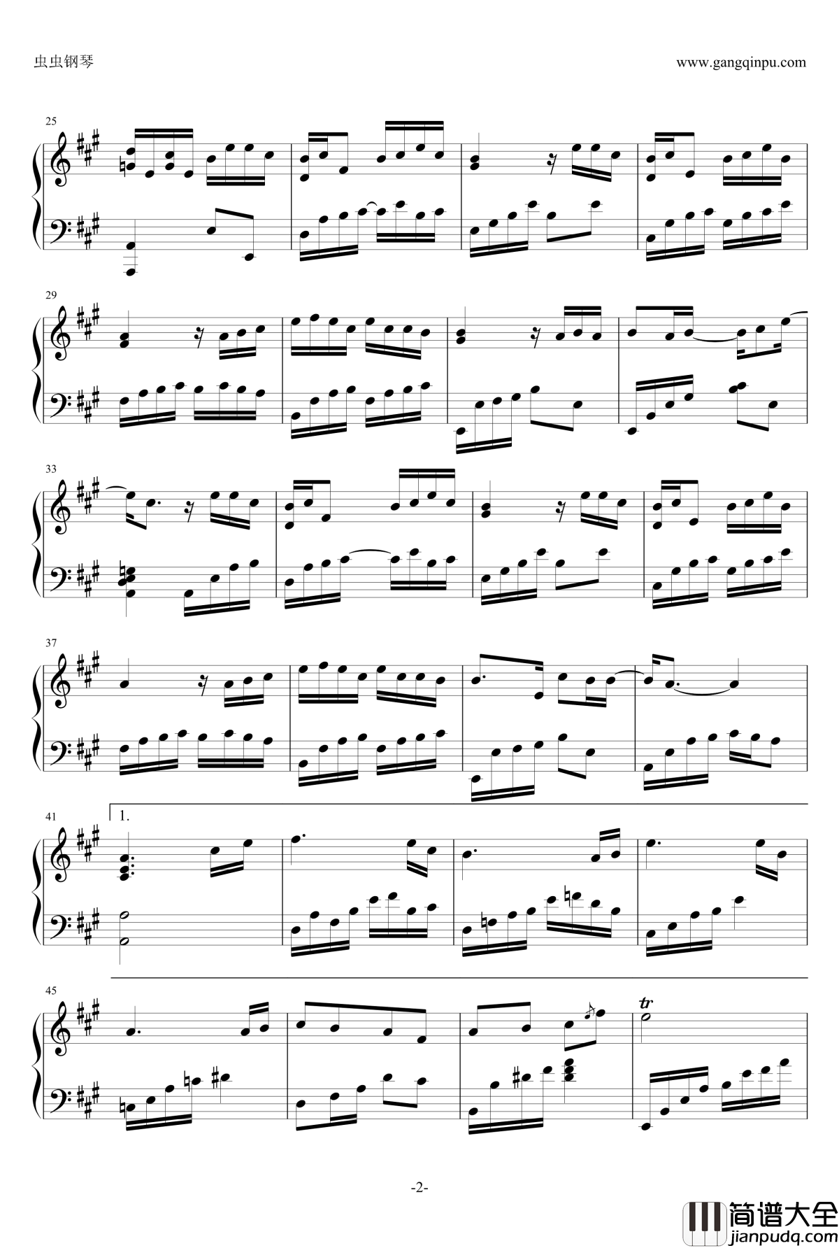 青花瓷钢琴谱_现场原声_金龙鱼_周杰伦