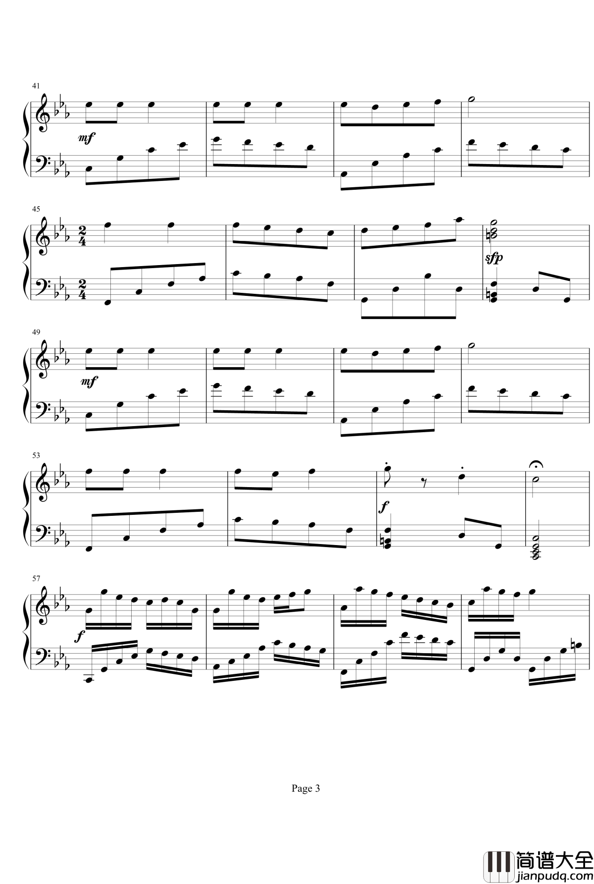 圣诞幻想曲钢琴谱_二轩