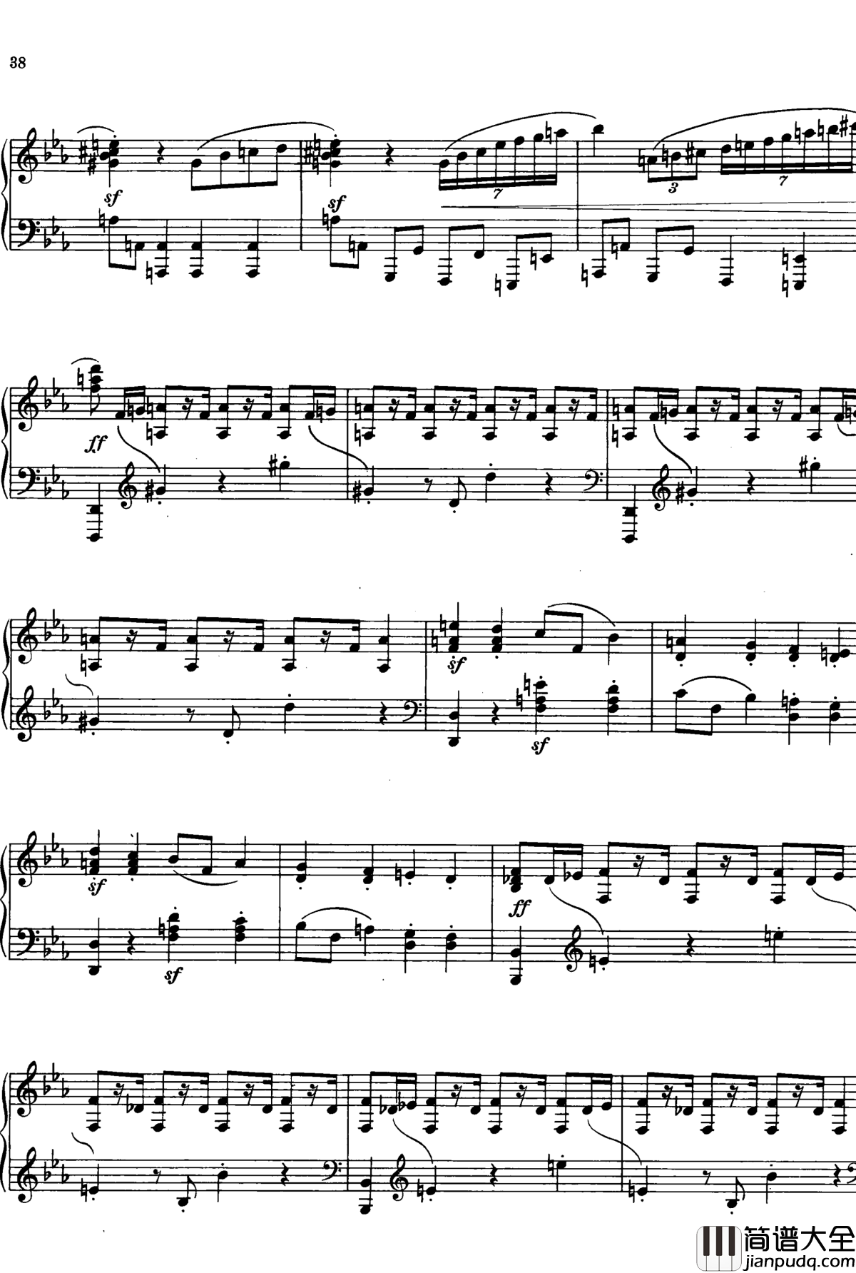 普罗科菲耶夫练习曲钢琴谱_第四首_普罗科非耶夫