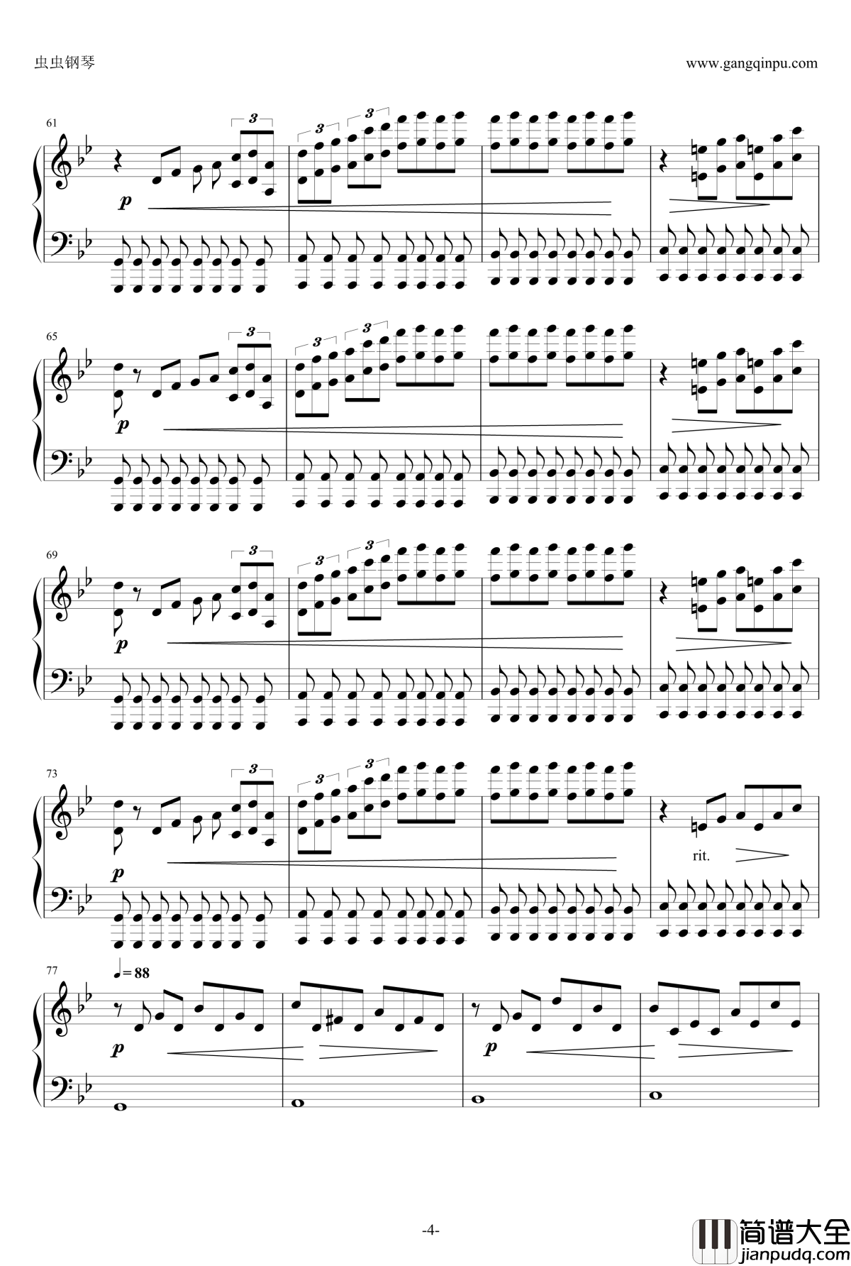 Clubbed_to_Death钢琴谱_电影_黑客帝国_插曲