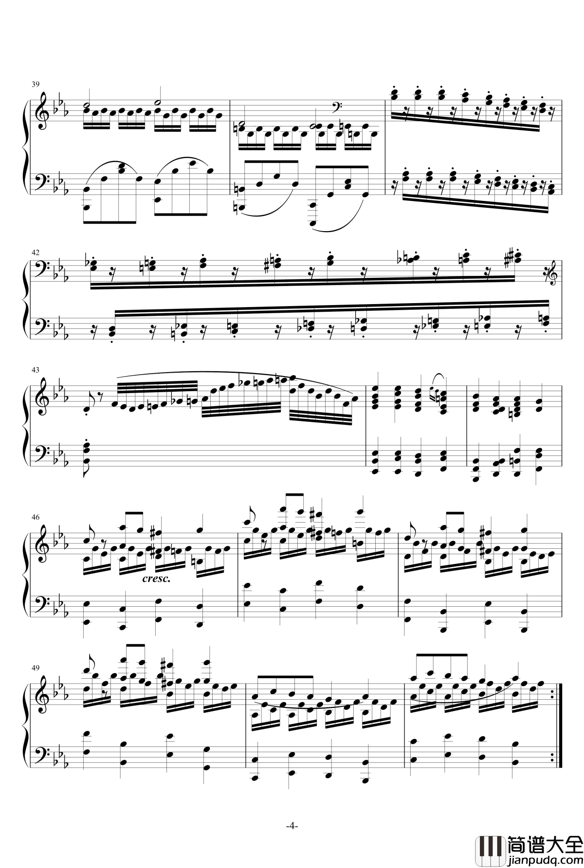 小温狂想曲_8钢琴谱_一个球