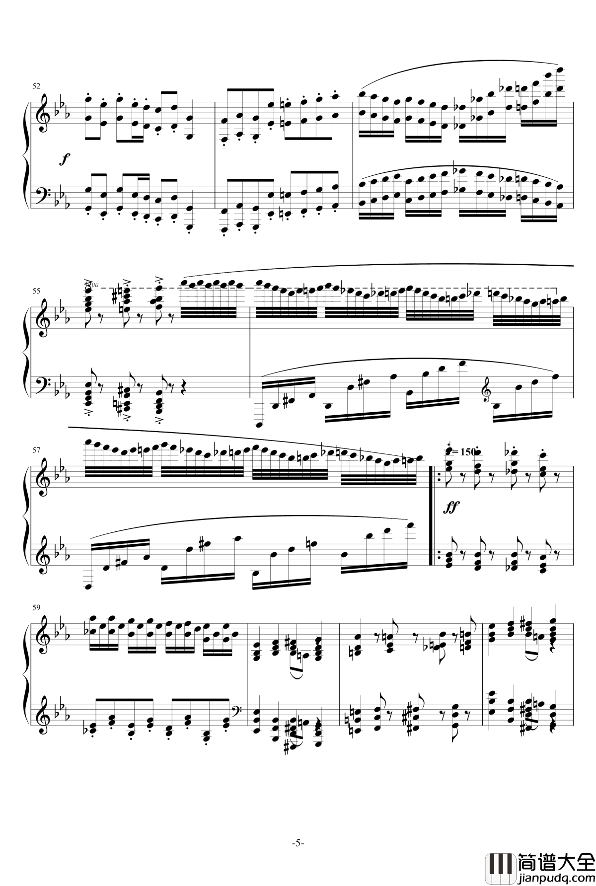 小温狂想曲_8钢琴谱_一个球