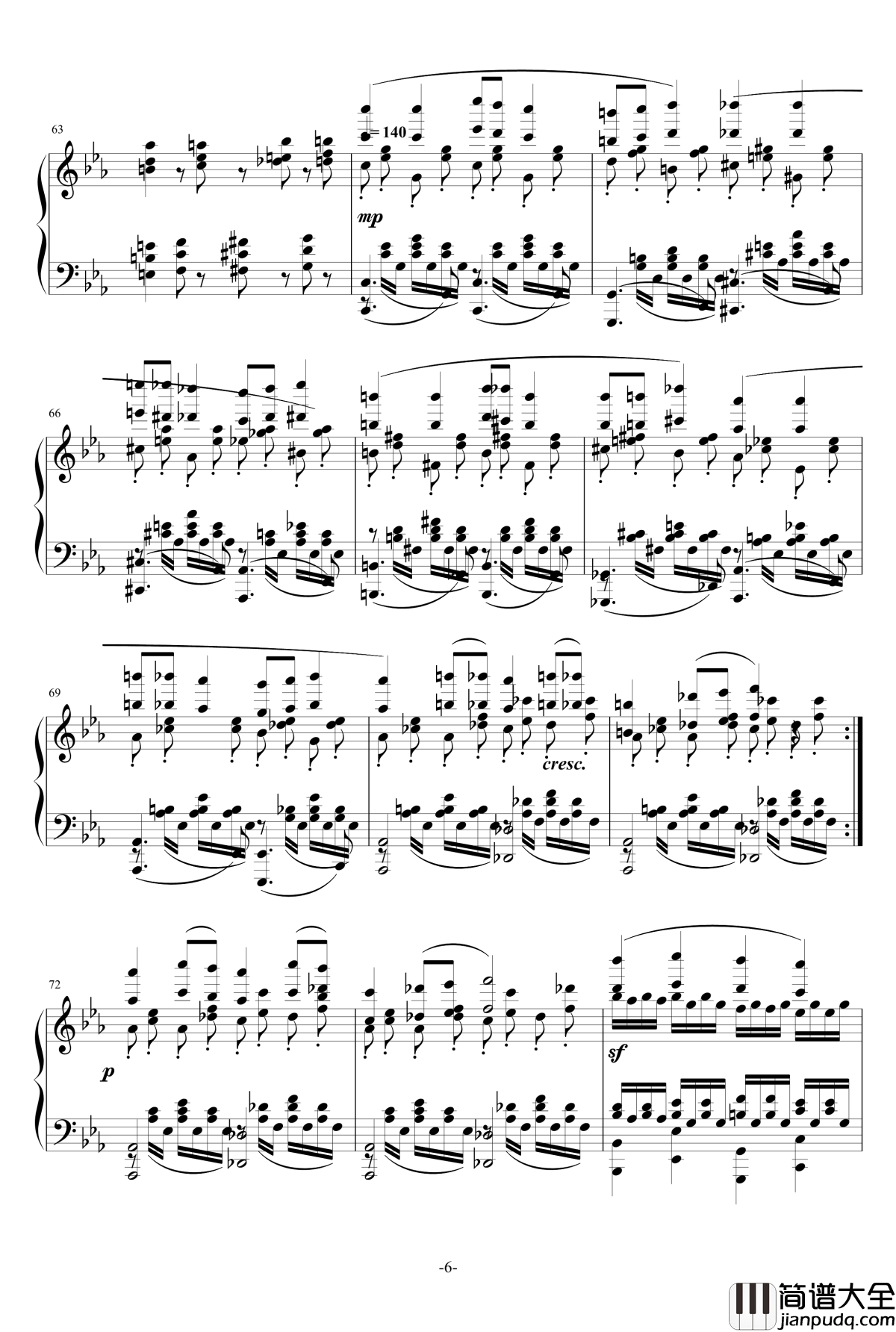 小温狂想曲_8钢琴谱_一个球