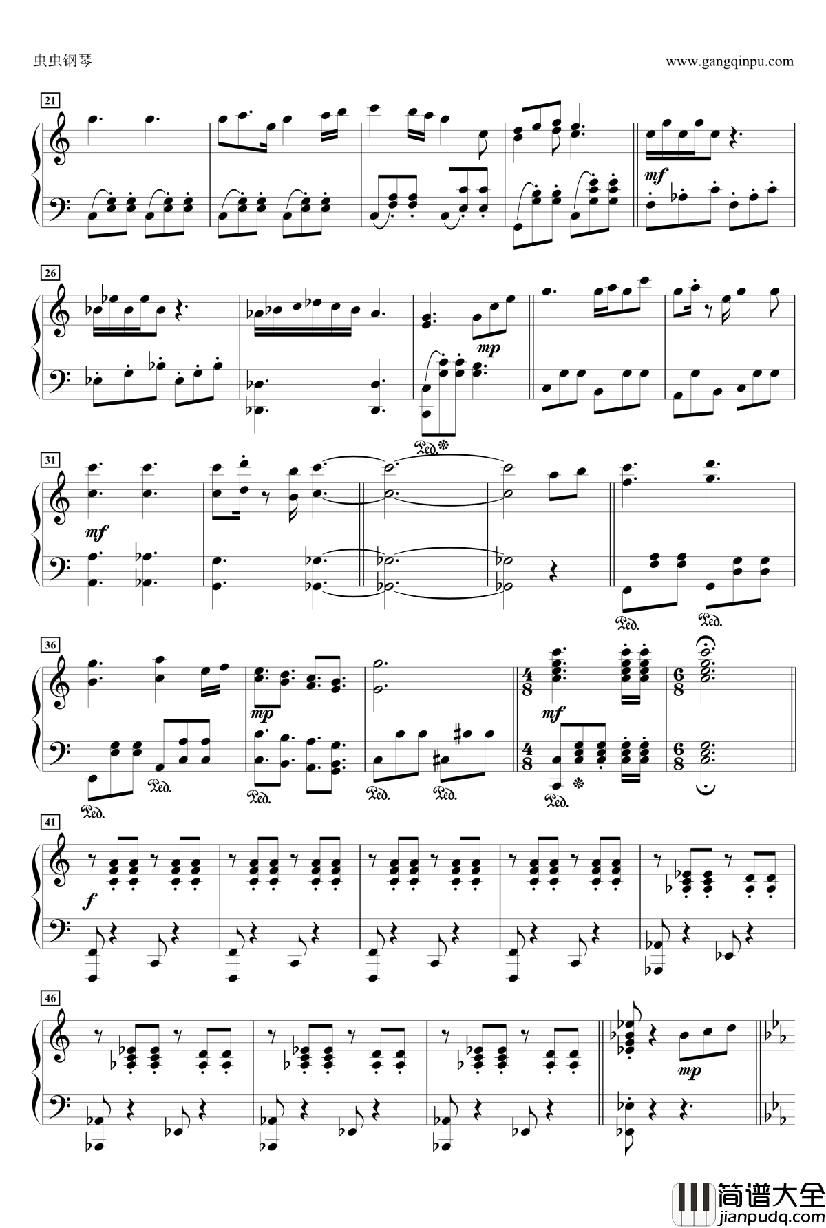 君のスカート丈に首ったけ钢琴谱_动漫