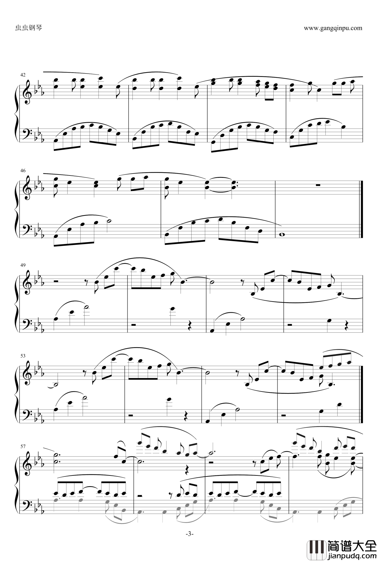 カムパネルラ钢琴谱_八音盒_初音未来_【GUMI】