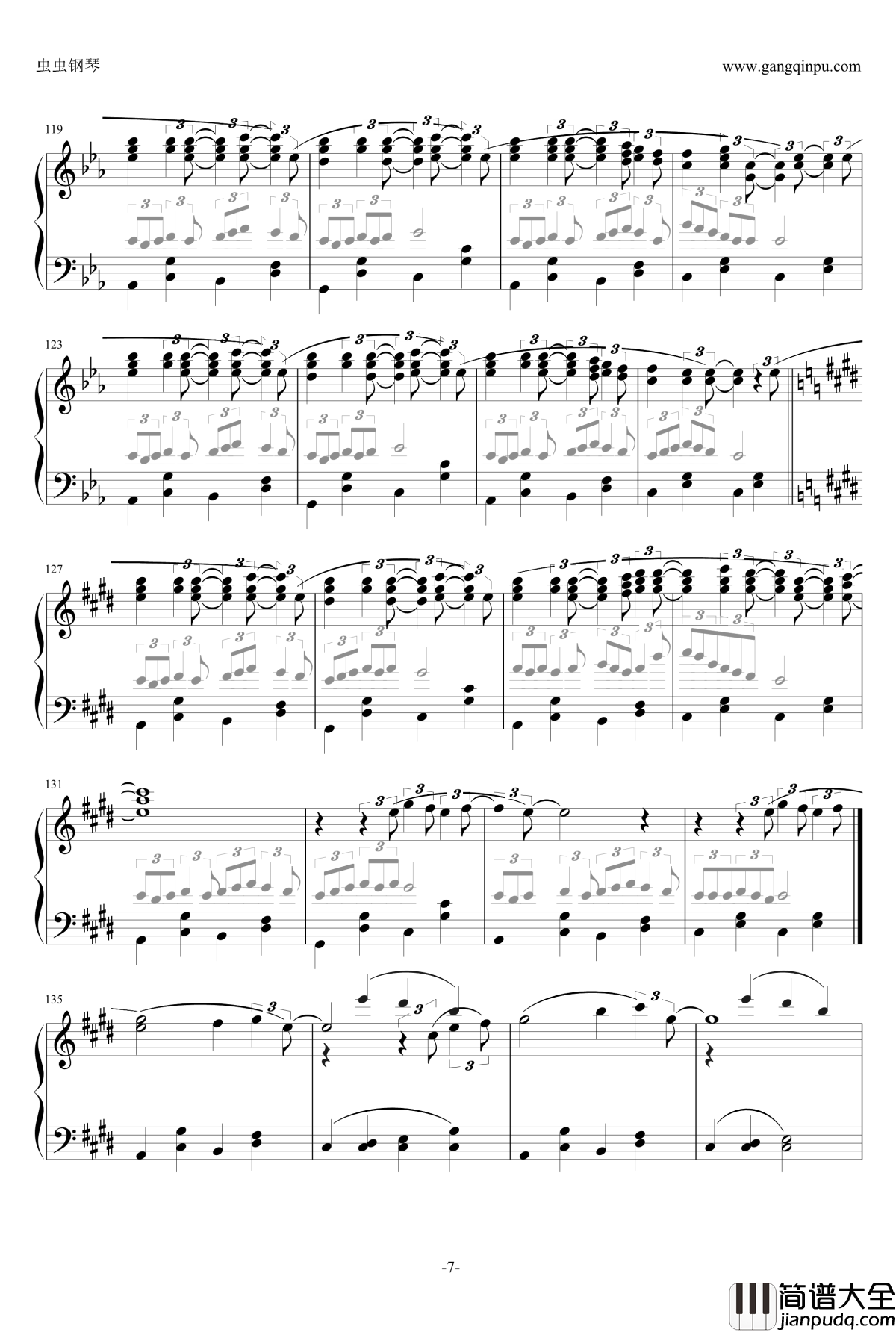 カムパネルラ钢琴谱_八音盒_初音未来_【GUMI】