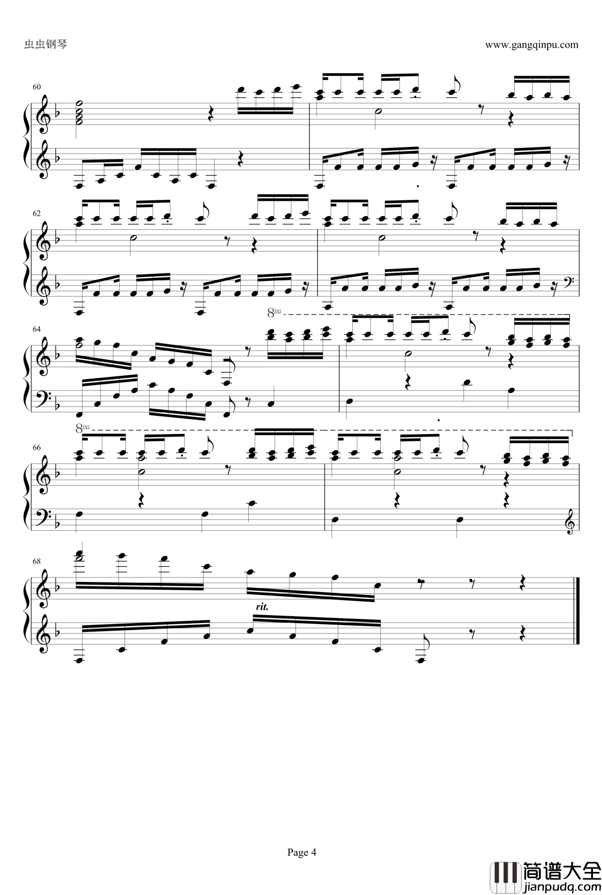 在云端Above_the_Clouds钢琴谱_Maksim_Mrvica