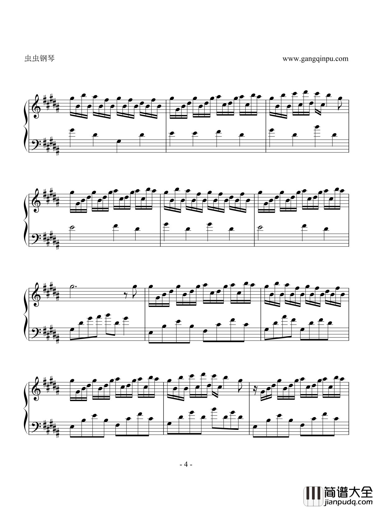 Flower_dance钢琴谱_雨印琴声_DJ_Okawari