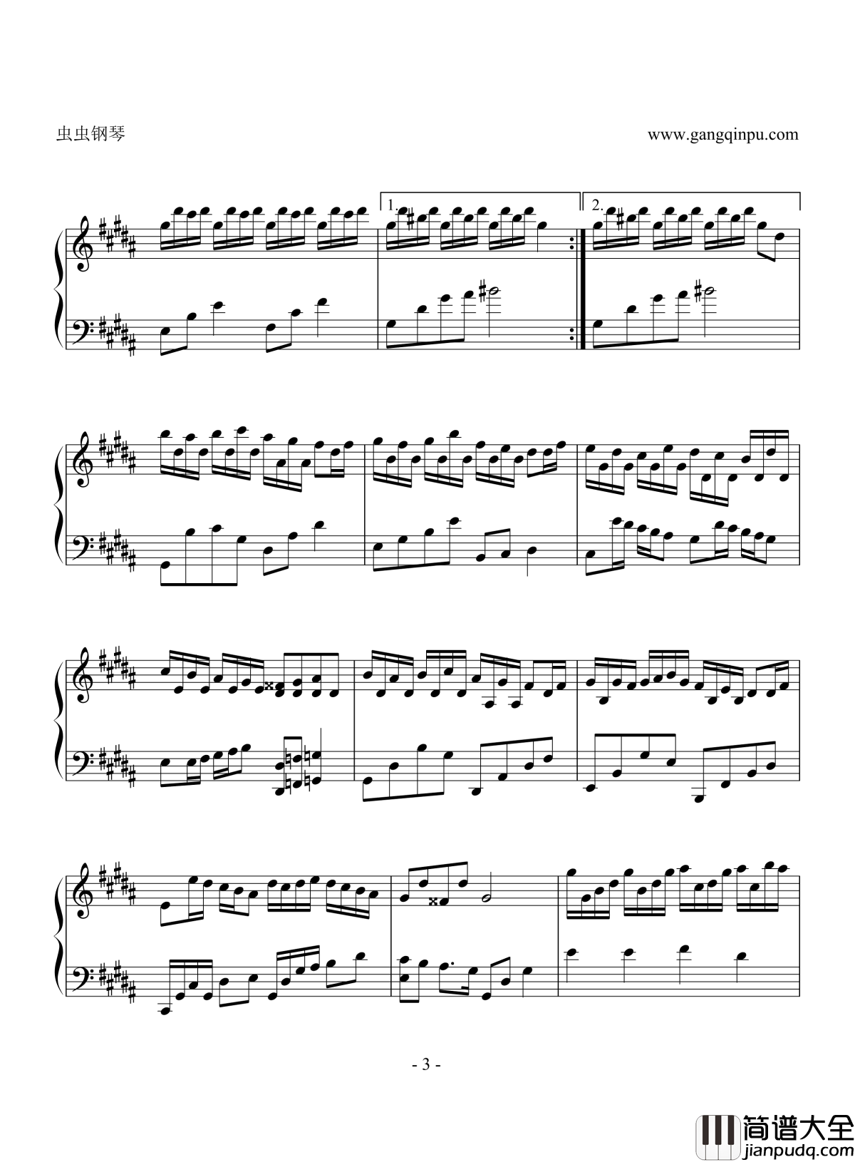 Flower_dance钢琴谱_雨印琴声_DJ_Okawari