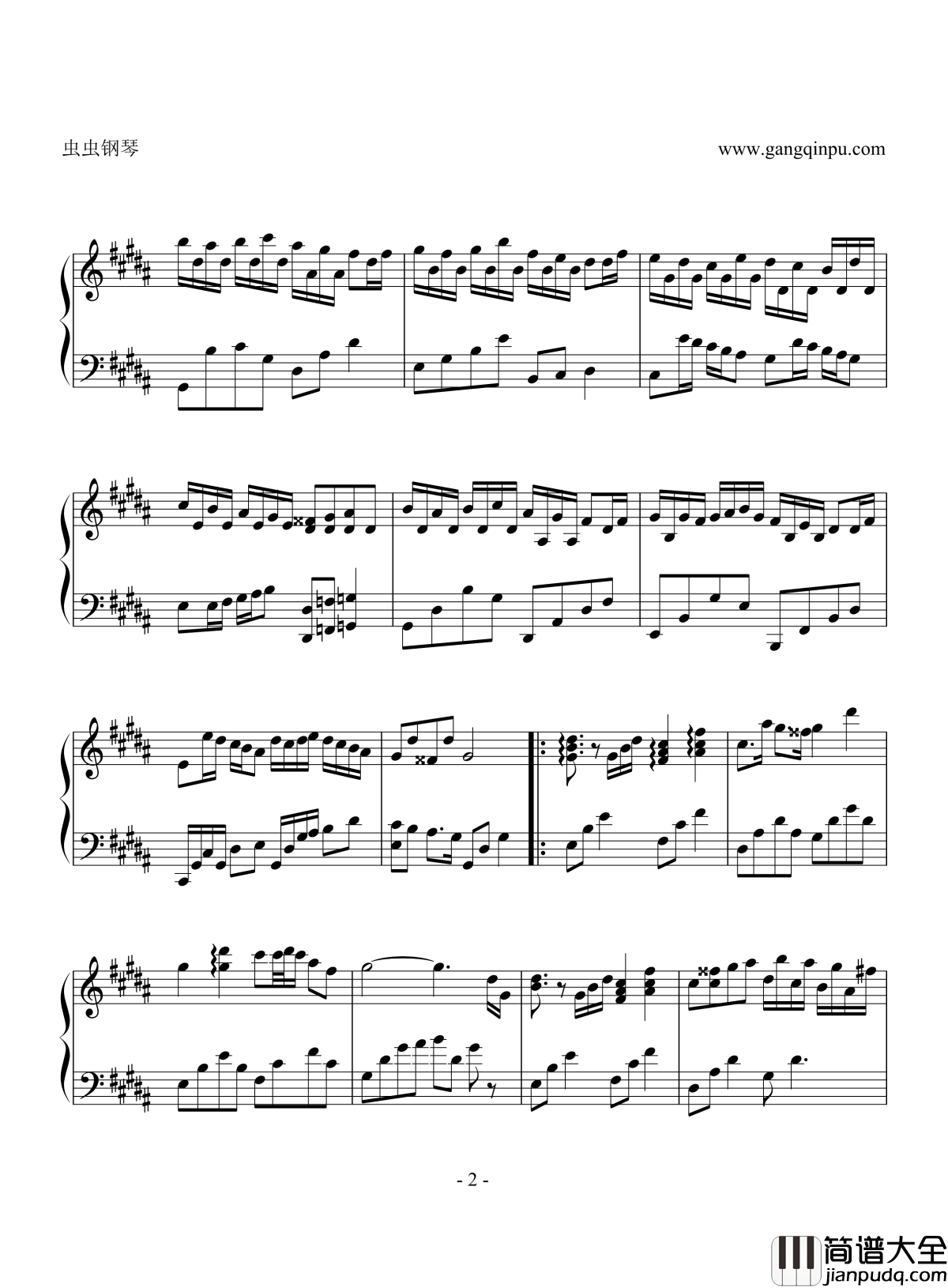 Flower_dance钢琴谱_雨印琴声_DJ_Okawari