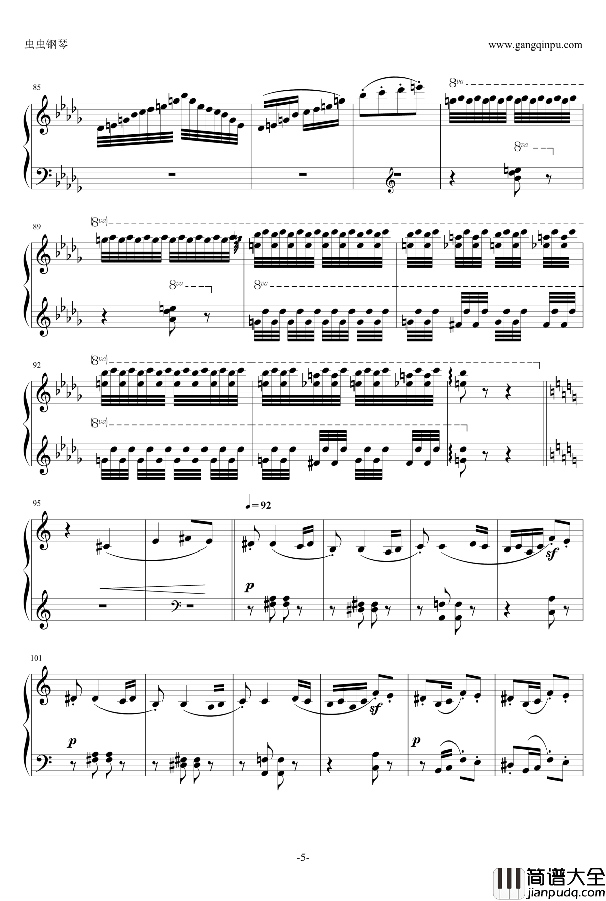 匈牙利狂想曲第16号钢琴谱_李斯特