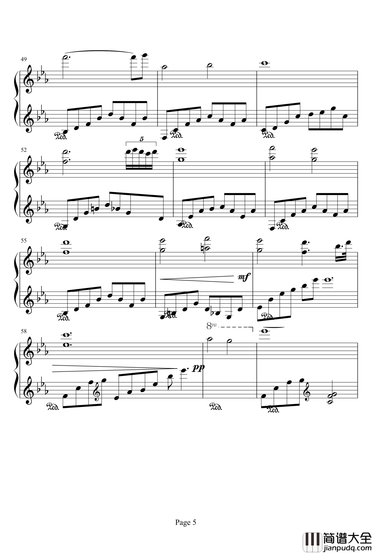 一个男人的梦钢琴谱_zx13789959498