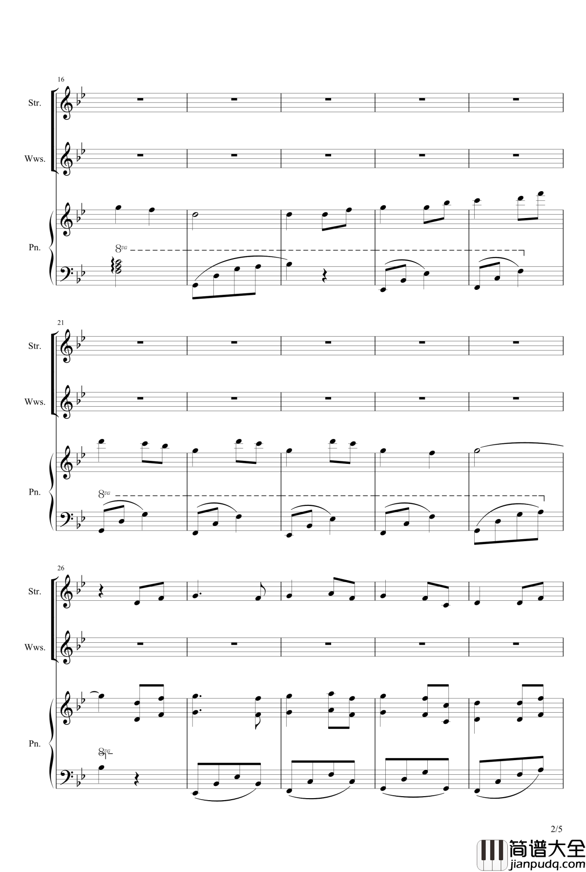 超越时空的思念钢琴谱_钢琴与管弦配奏_和田薫