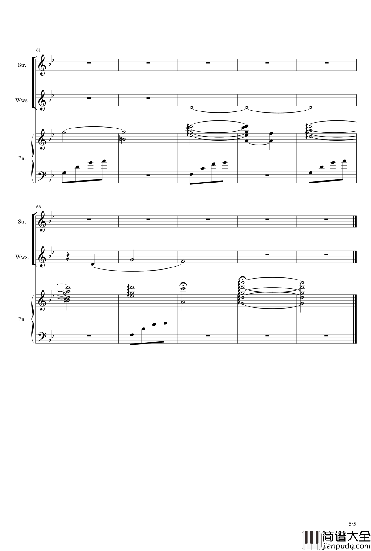 超越时空的思念钢琴谱_钢琴与管弦配奏_和田薫