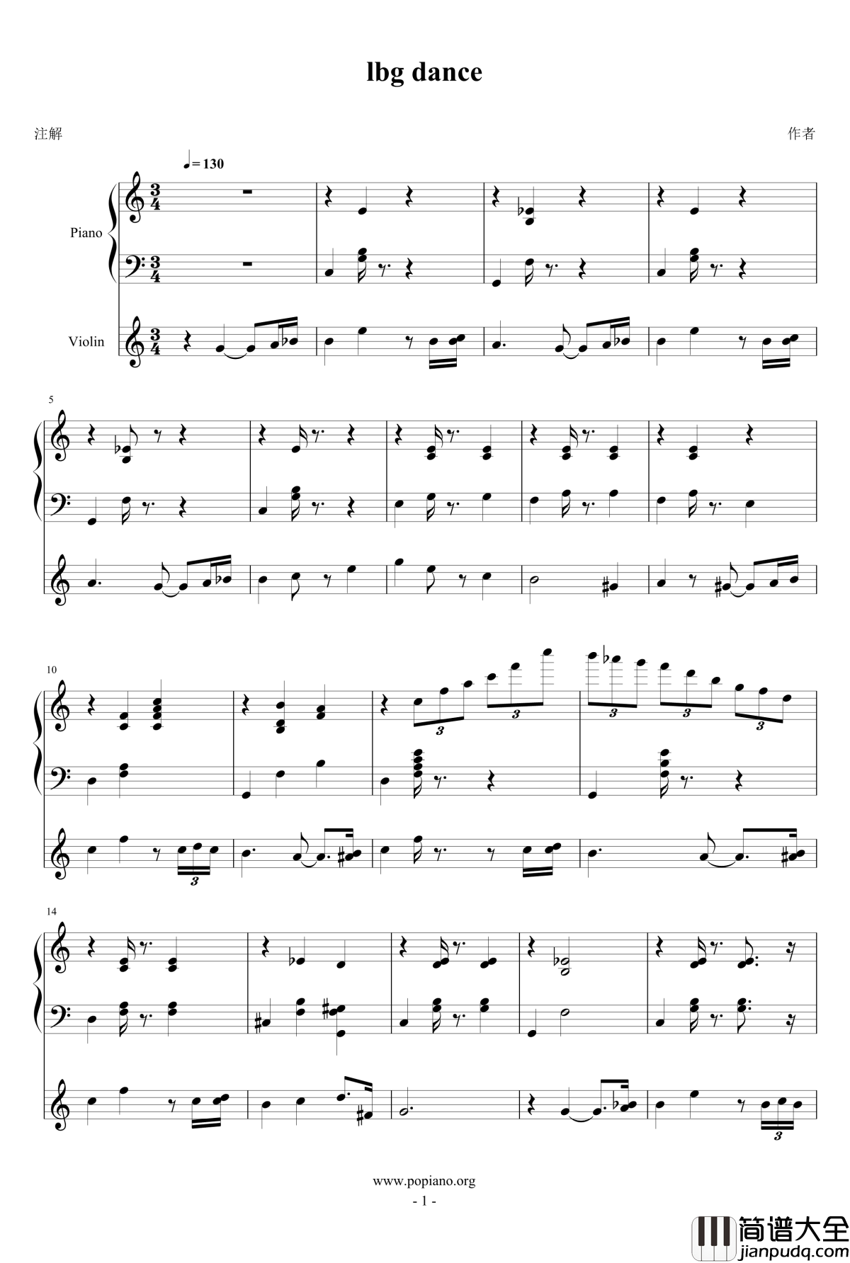 lbgのwaltz钢琴谱_刘北席