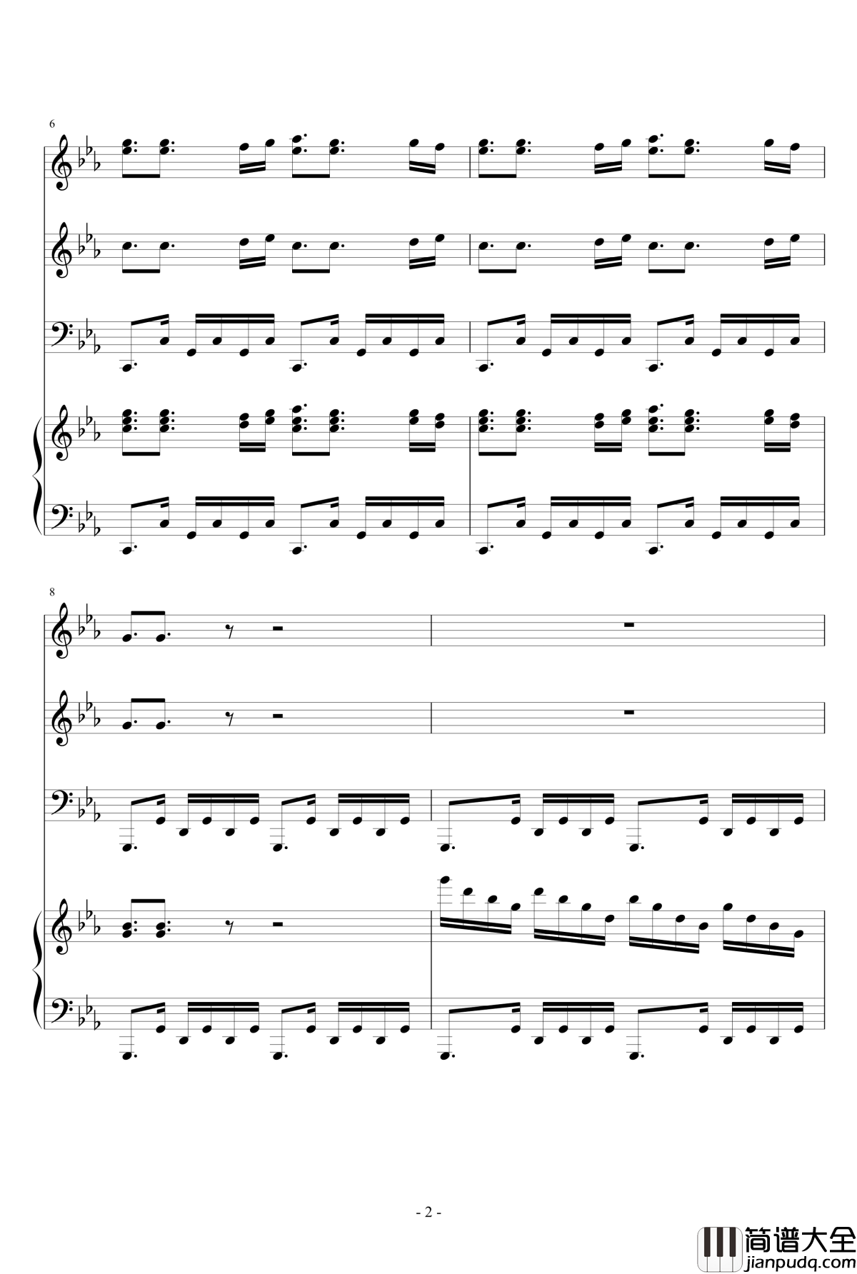 Samba_De_Roda钢琴谱_总谱_马克西姆_Maksim·Mrvica