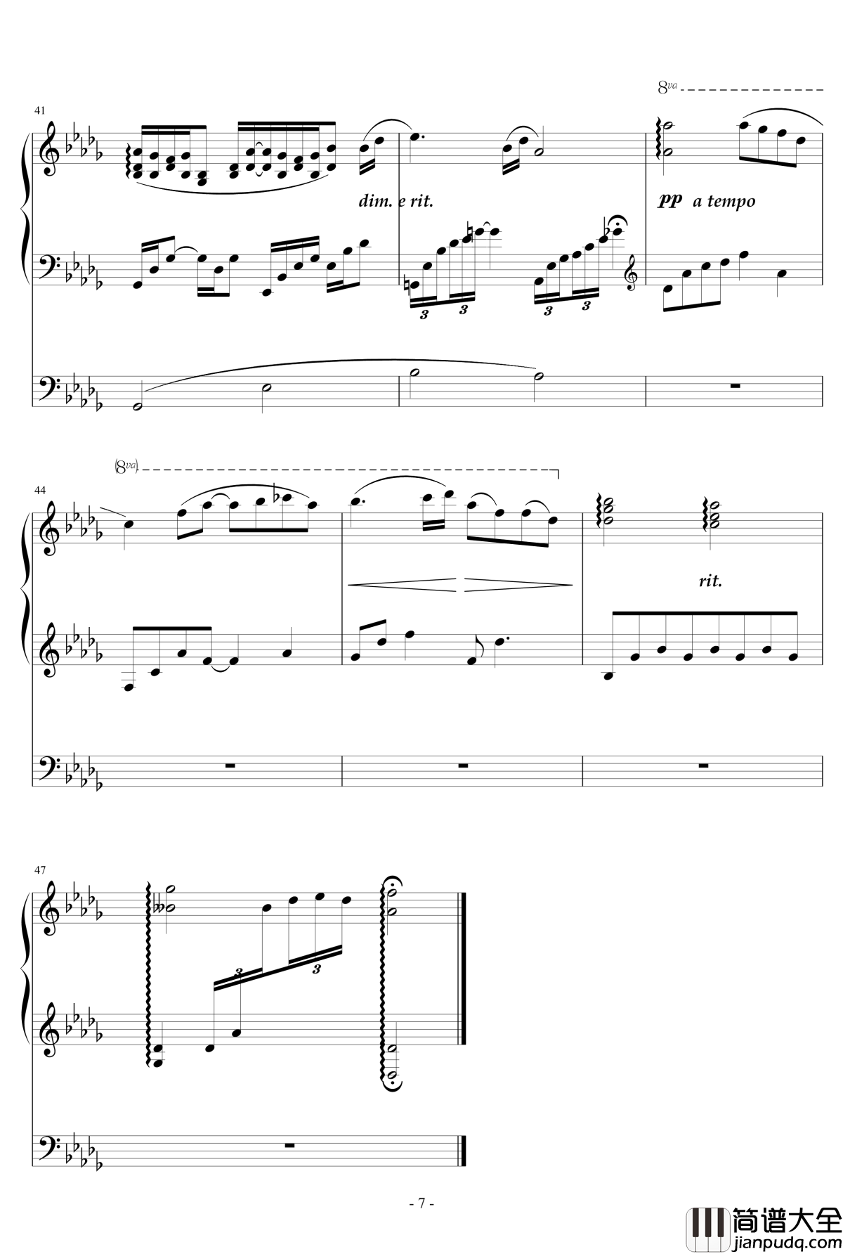 飘雪大自然的声音钢琴谱_五_天籁传声