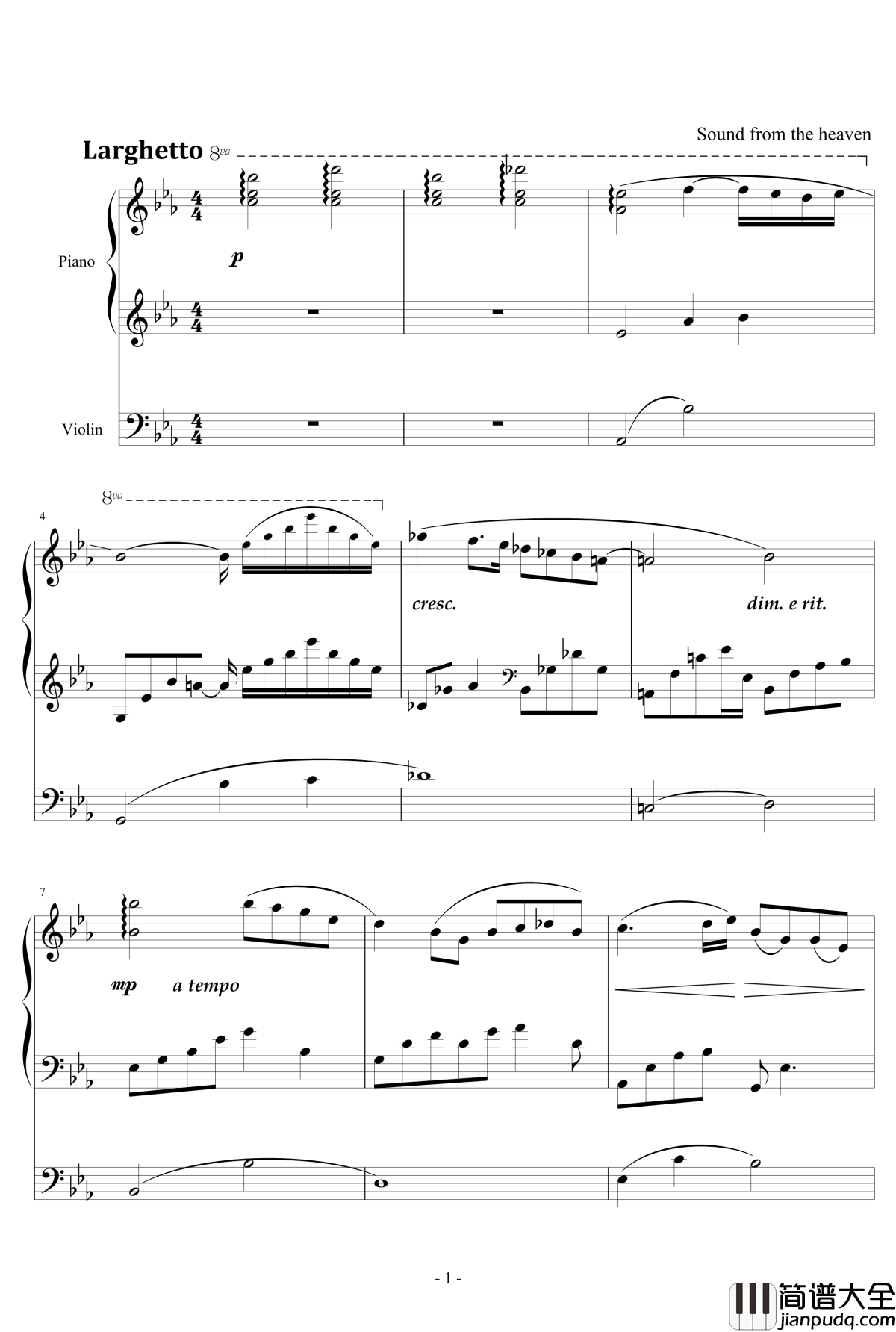 飘雪大自然的声音钢琴谱_五_天籁传声