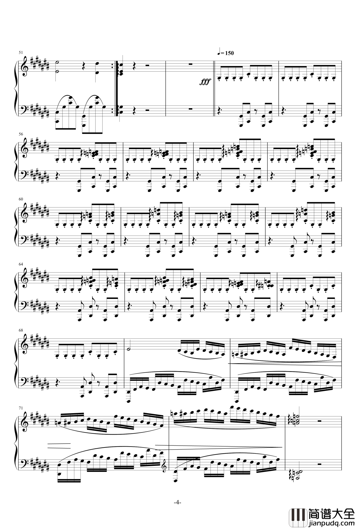 小温狂想曲_13钢琴谱_摩西_一个球