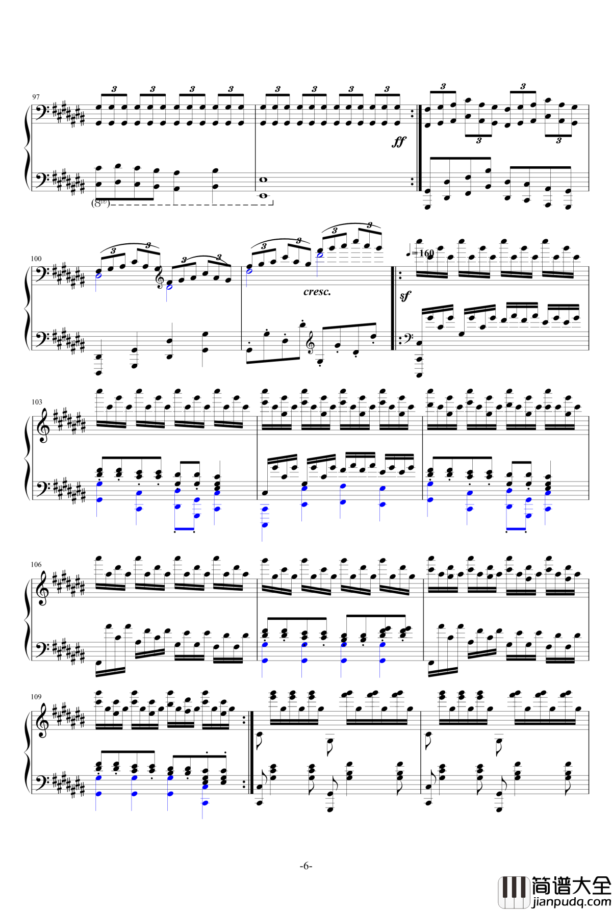 小温狂想曲_13钢琴谱_摩西_一个球