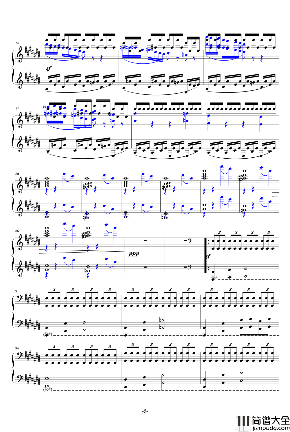 小温狂想曲_13钢琴谱_摩西_一个球