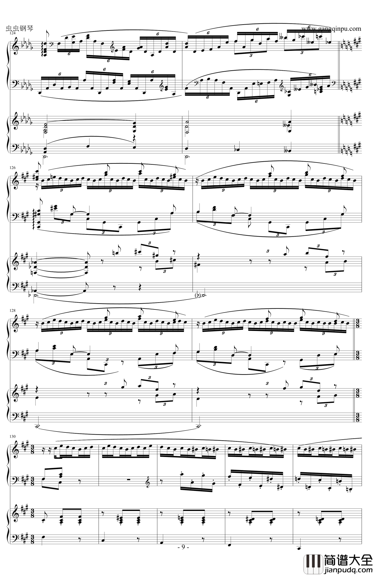 拉赫玛尼诺夫d小调第三钢琴协奏曲钢琴谱_第二乐章_拉赫马尼若夫