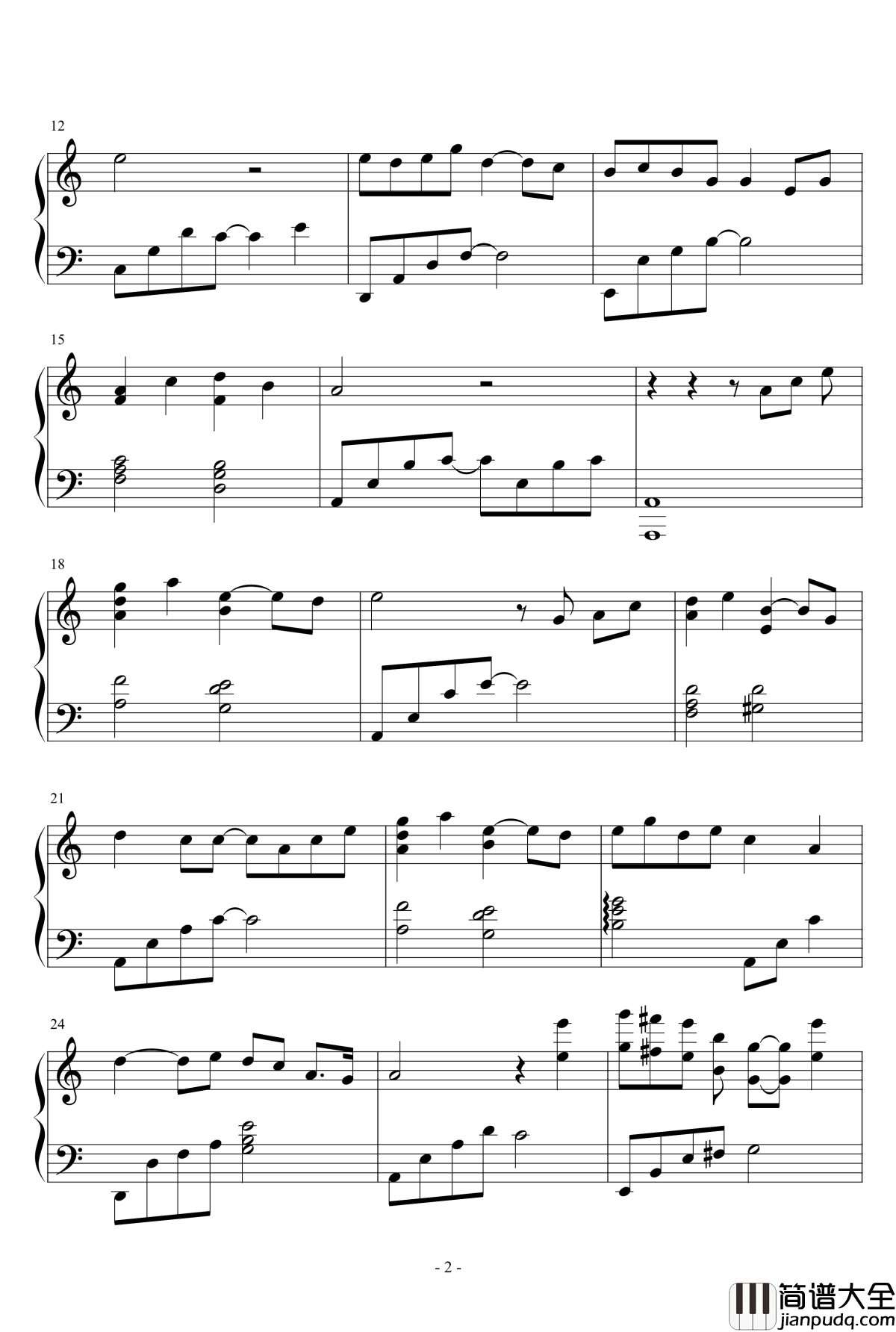 来自星星的你钢琴谱_配乐_来自星星的你