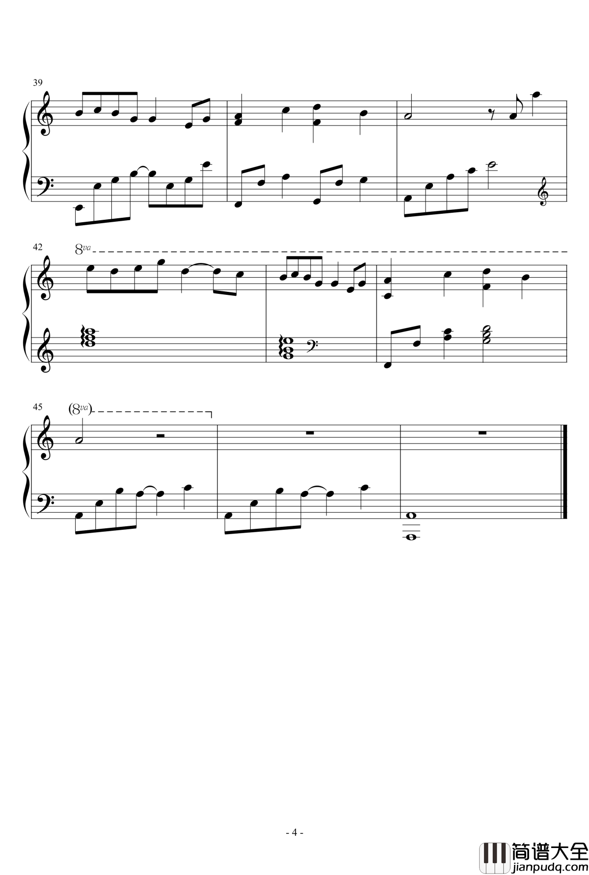 来自星星的你钢琴谱_配乐_来自星星的你