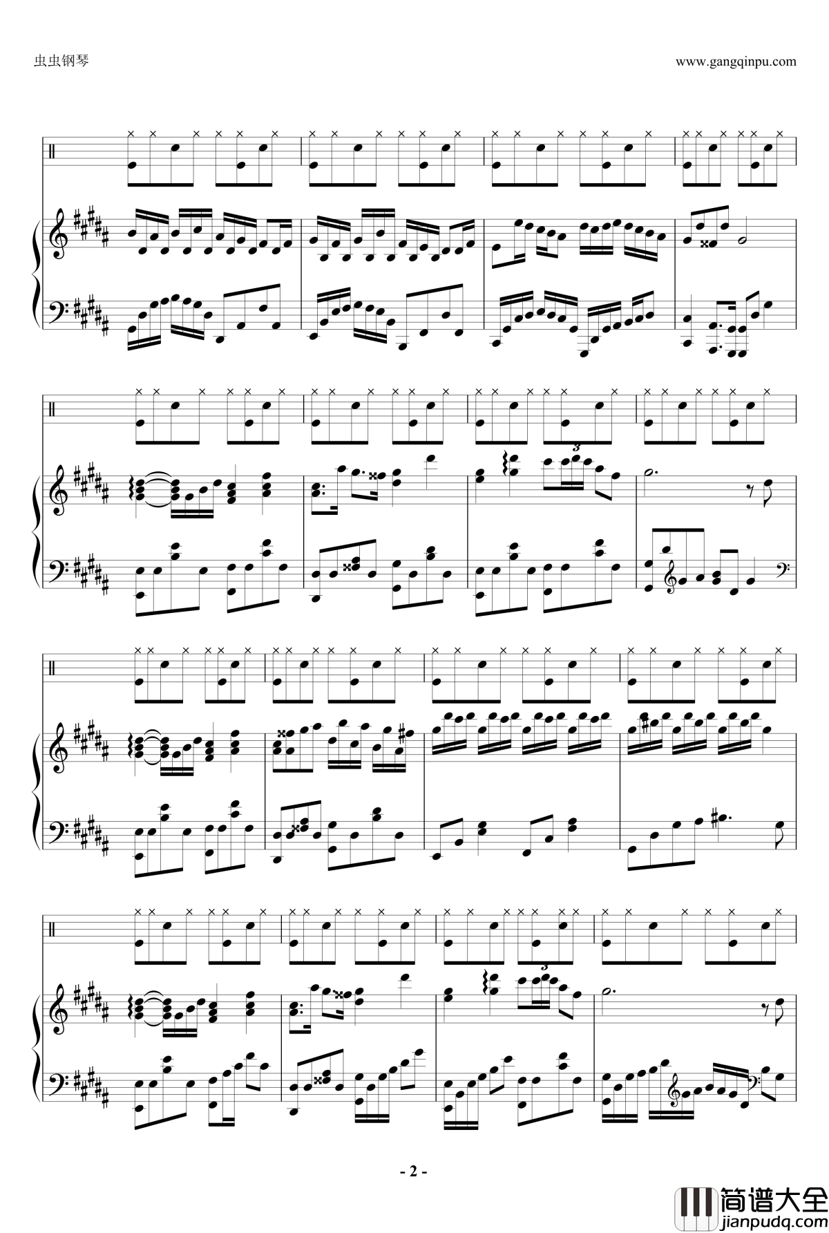 flower_dance钢琴谱_降低了后半部分左手难度_DJ_Okawari