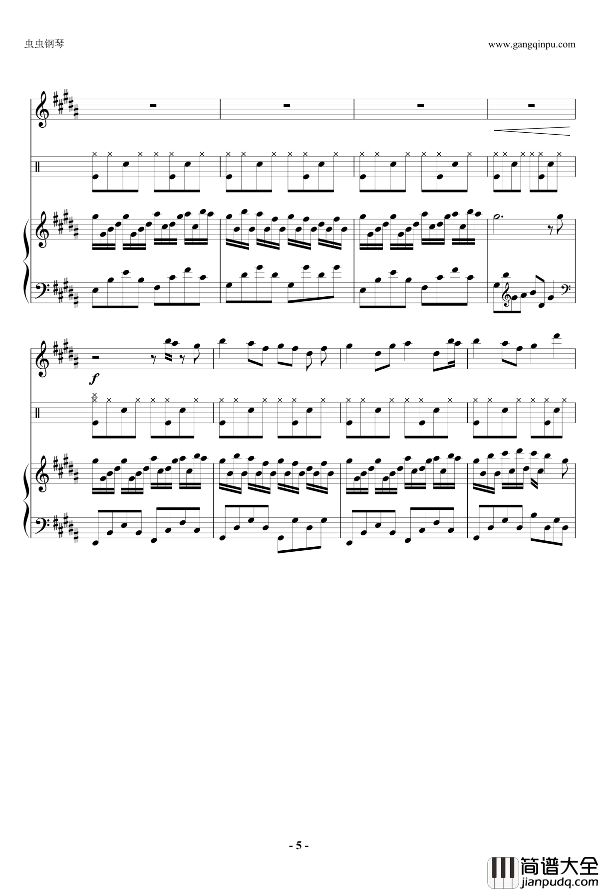 flower_dance钢琴谱_降低了后半部分左手难度_DJ_Okawari