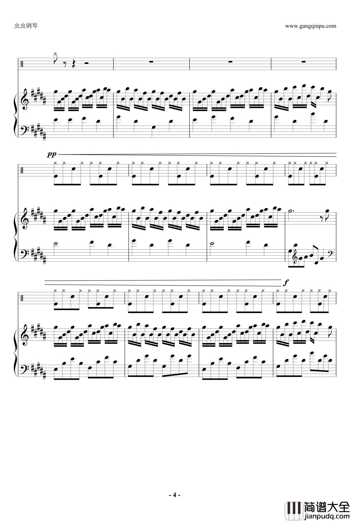 flower_dance钢琴谱_降低了后半部分左手难度_DJ_Okawari