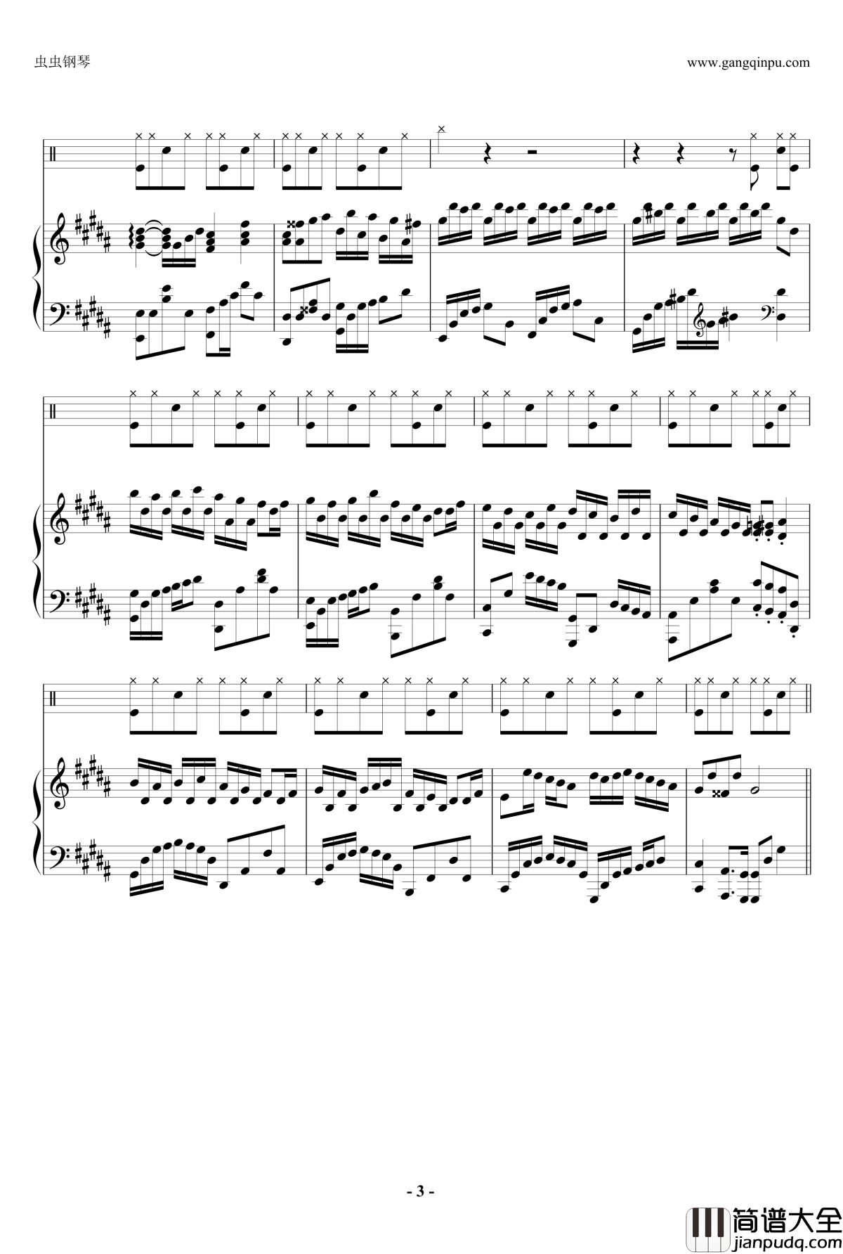 flower_dance钢琴谱_降低了后半部分左手难度_DJ_Okawari