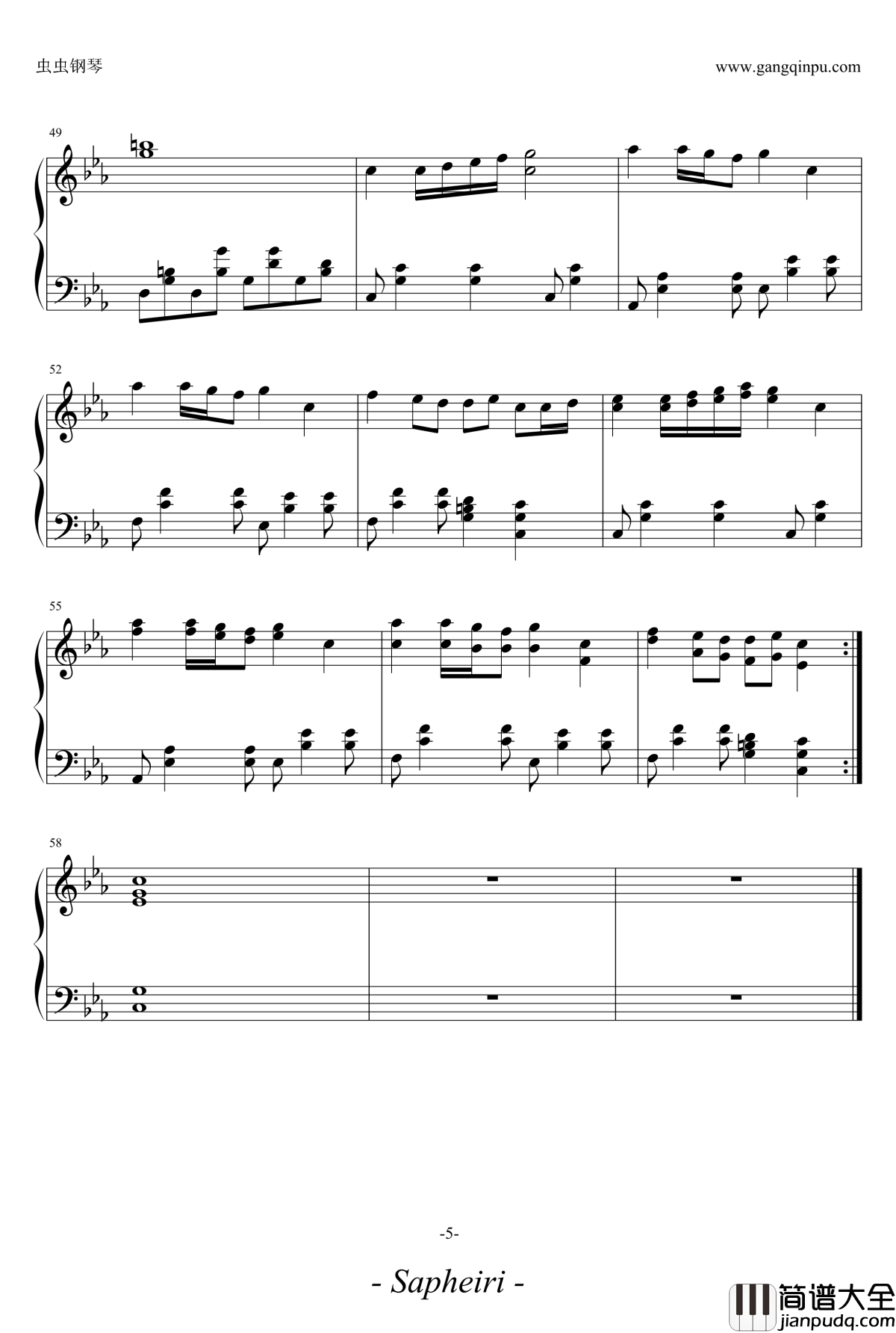 蒼色の冷笑钢琴谱_海猫BGM_海猫鸣泣之时