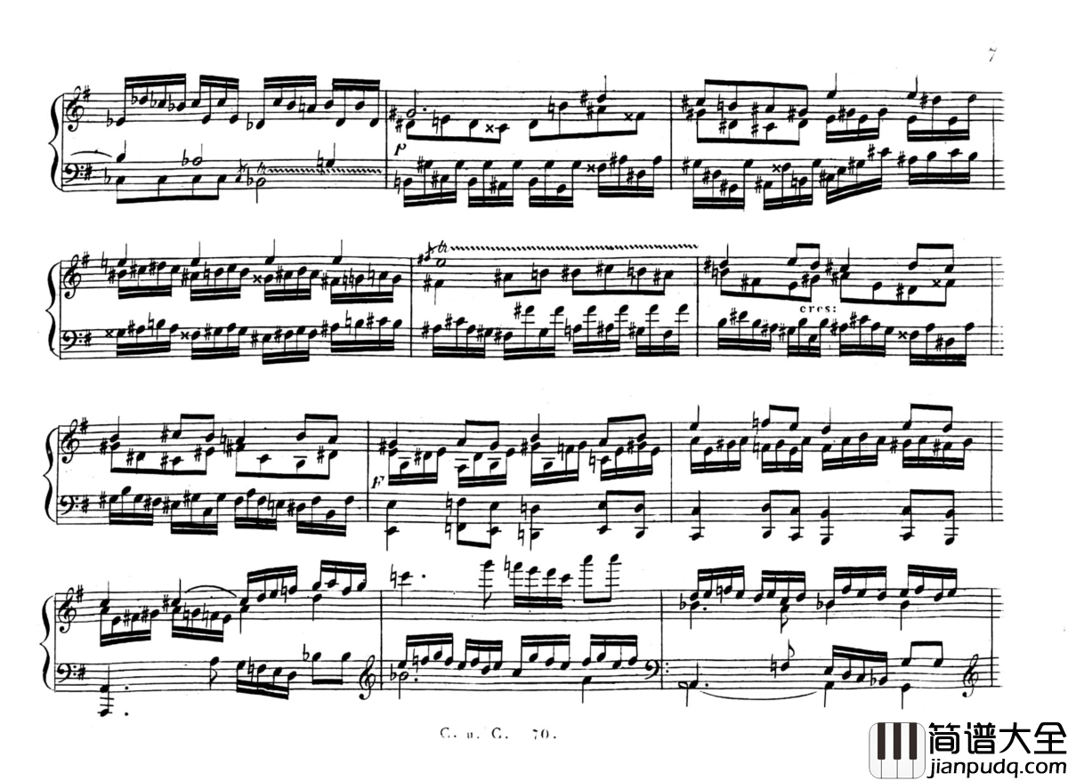 Capriccio_a_la_Fuga_in_E_minor钢琴谱_车尔尼_Czerny