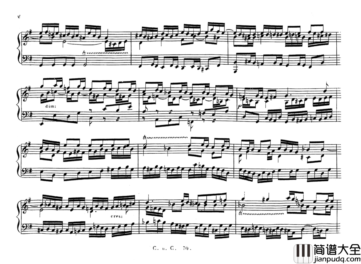 Capriccio_a_la_Fuga_in_E_minor钢琴谱_车尔尼_Czerny