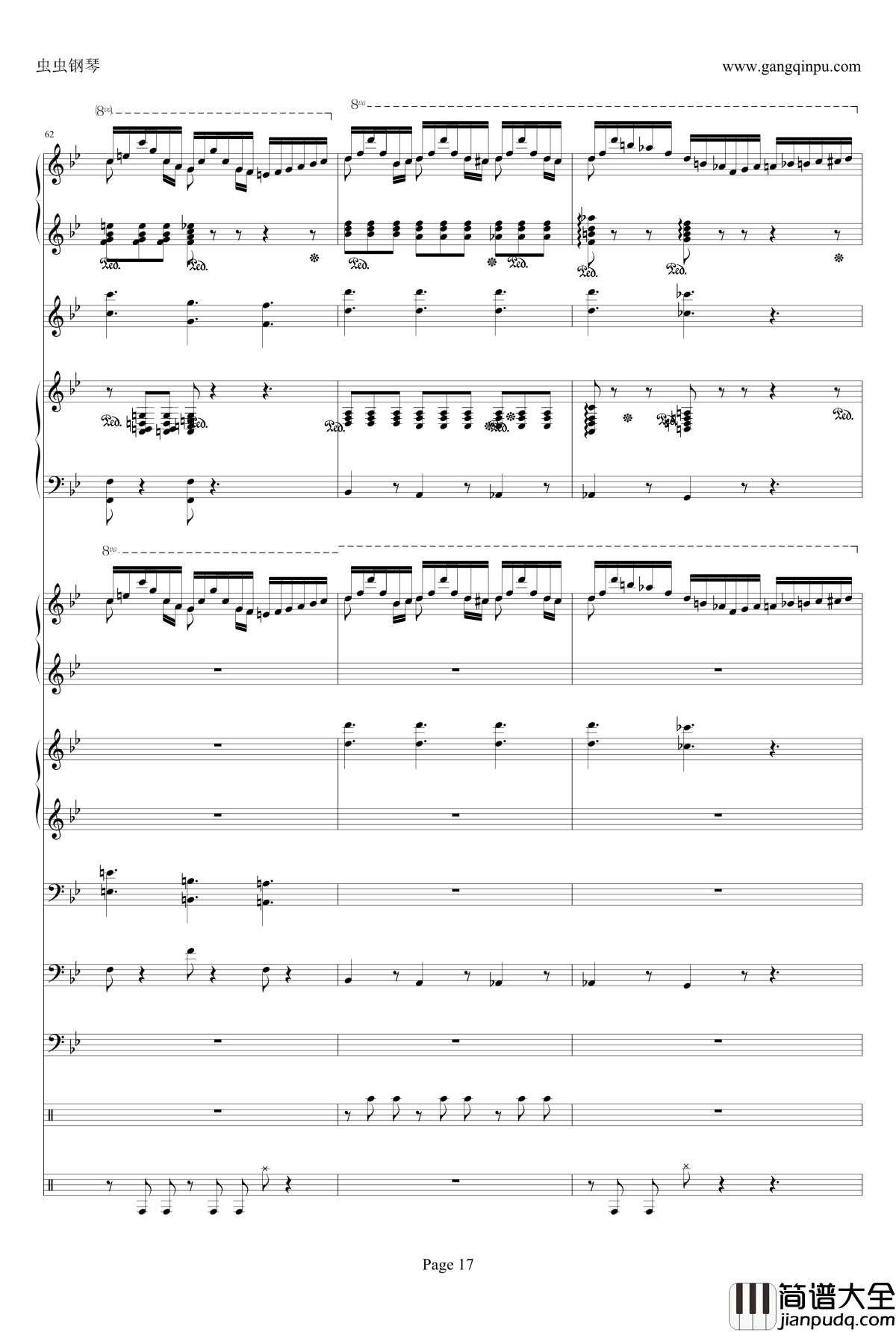 侏儒之舞钢琴谱_加小乐队_李斯特