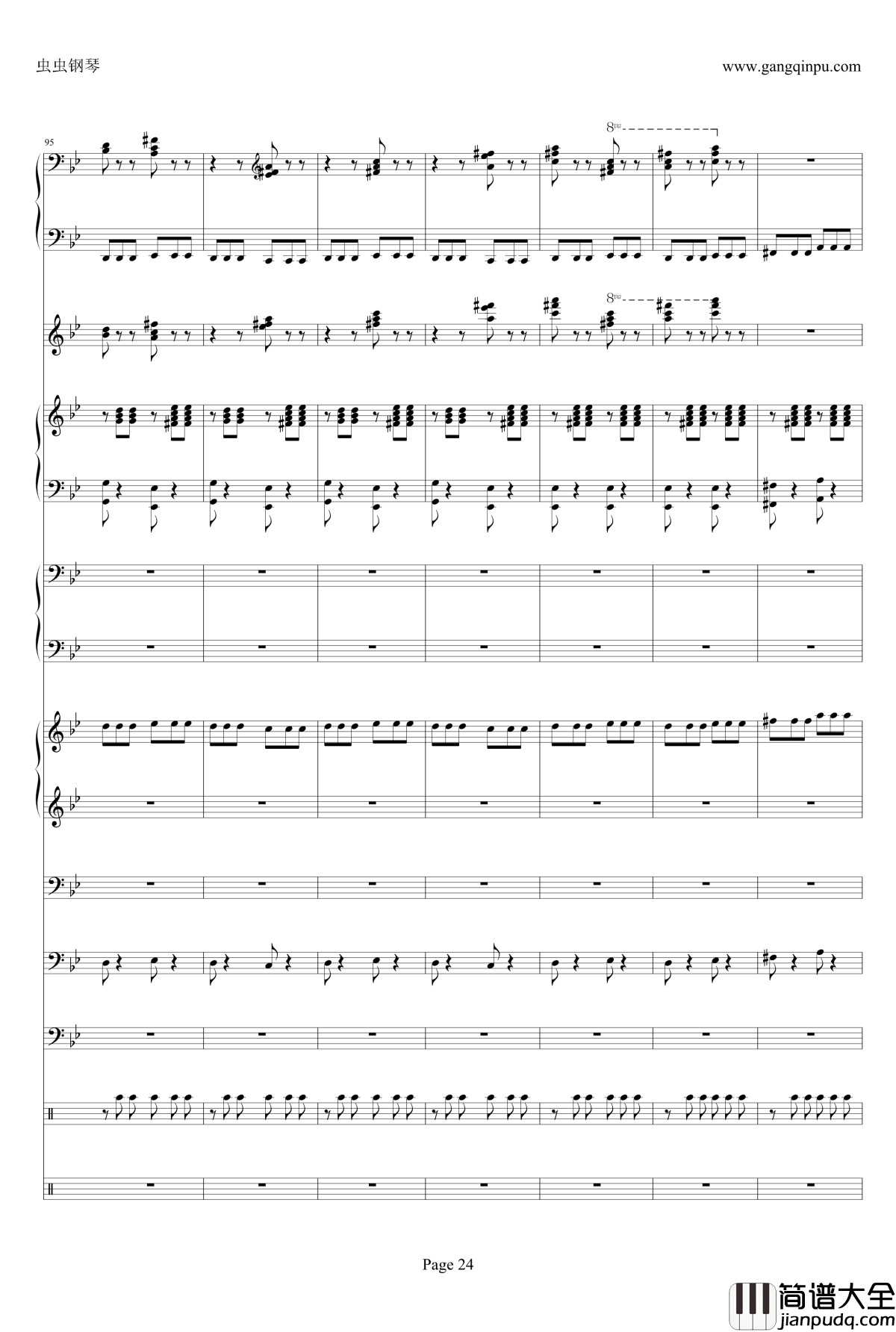 侏儒之舞钢琴谱_加小乐队_李斯特