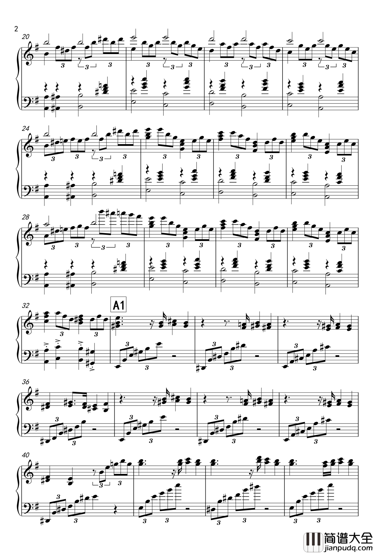 和声习作钢琴谱_Killua